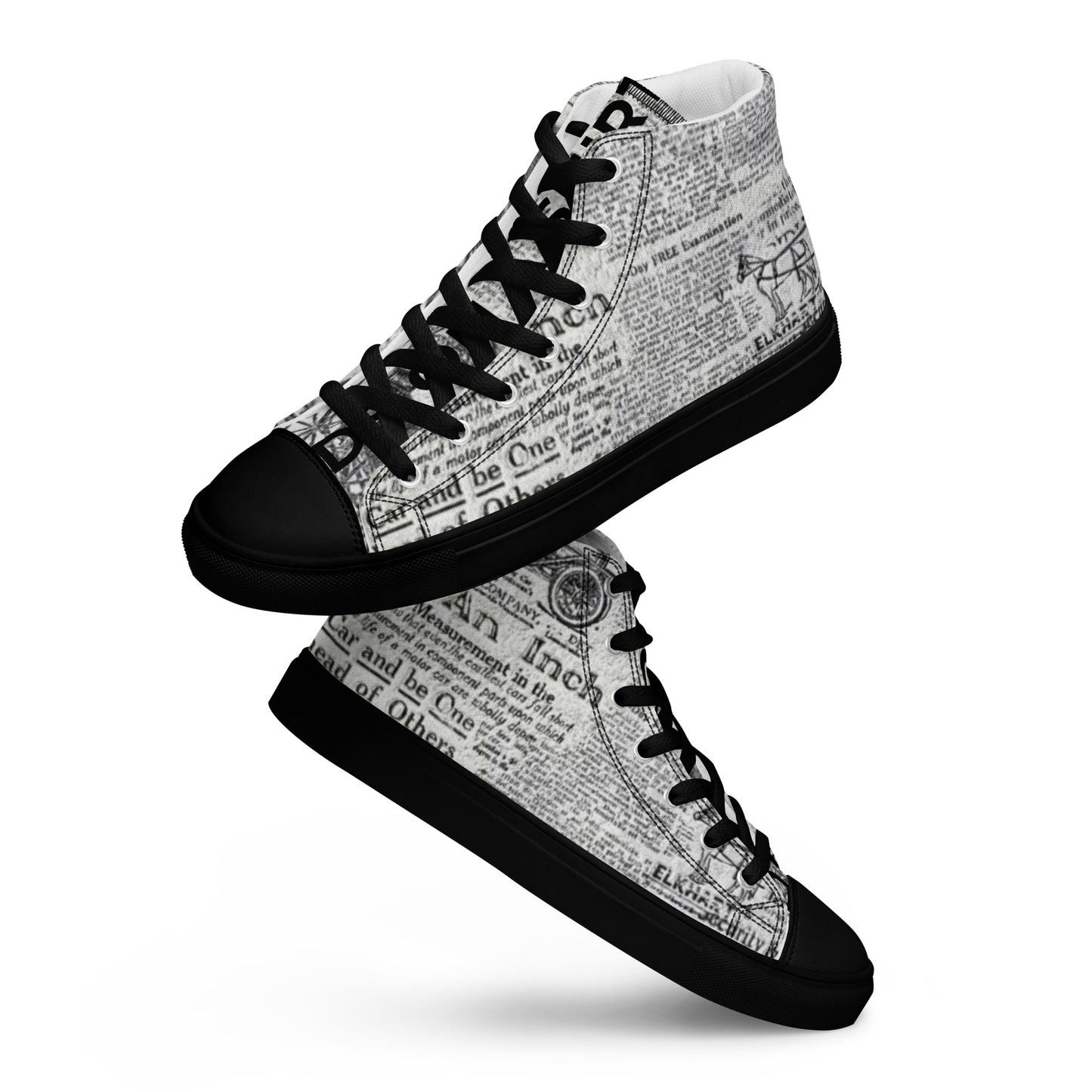 Transform your shoe game with these Men's High Top Sneakers! Crafted by hand and oozing with style, these kicks are a must-have for any outfit. Get your pair today from In The News by Words On A Shirt!