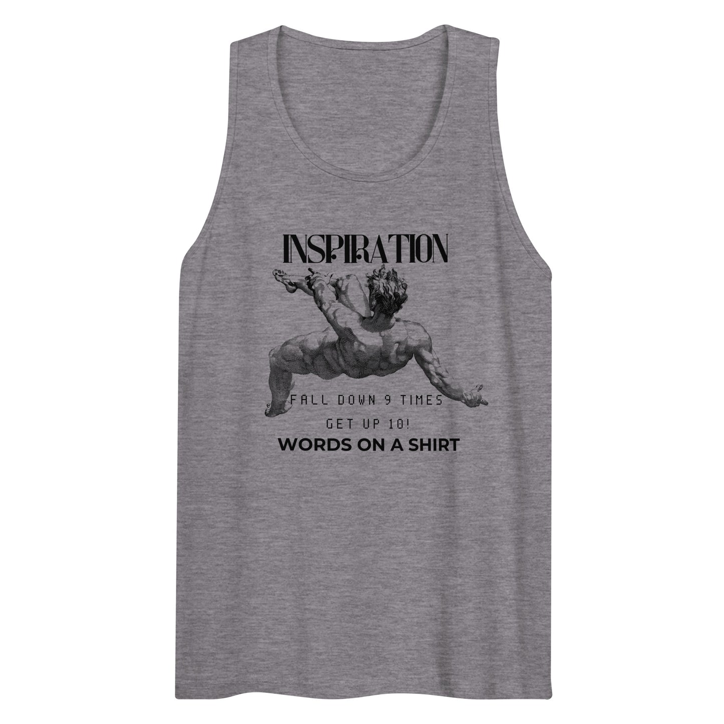 Men’s Premium Tank Top-Fall Down 9 Times