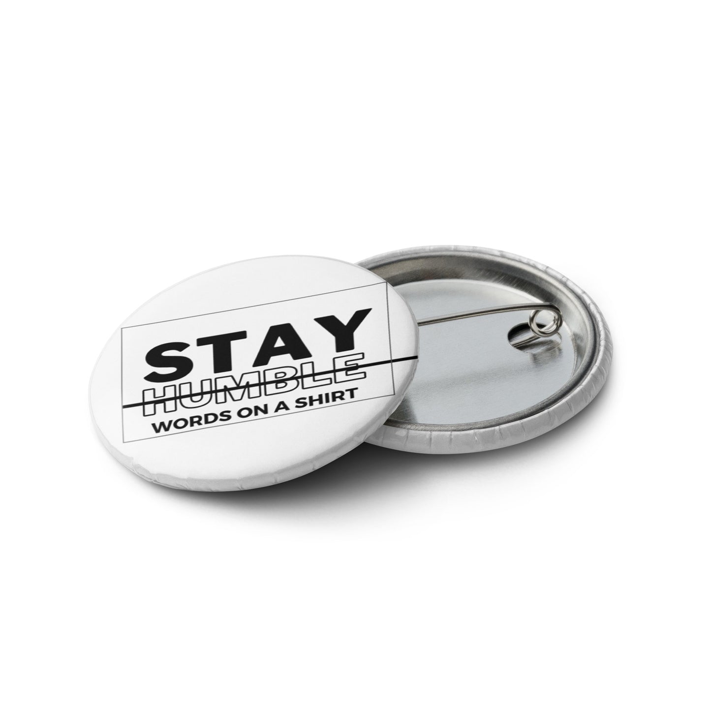 Show off your unique personality with our Set of 5 Custom Buttons-Stay Humble! These top-quality pin buttons are lightweight and easy to wear, with a scratch and UV-resistant coating to ensure long-lasting vibrancy. Let your individuality shine and stay humble in style with these sturdy and playful pins.