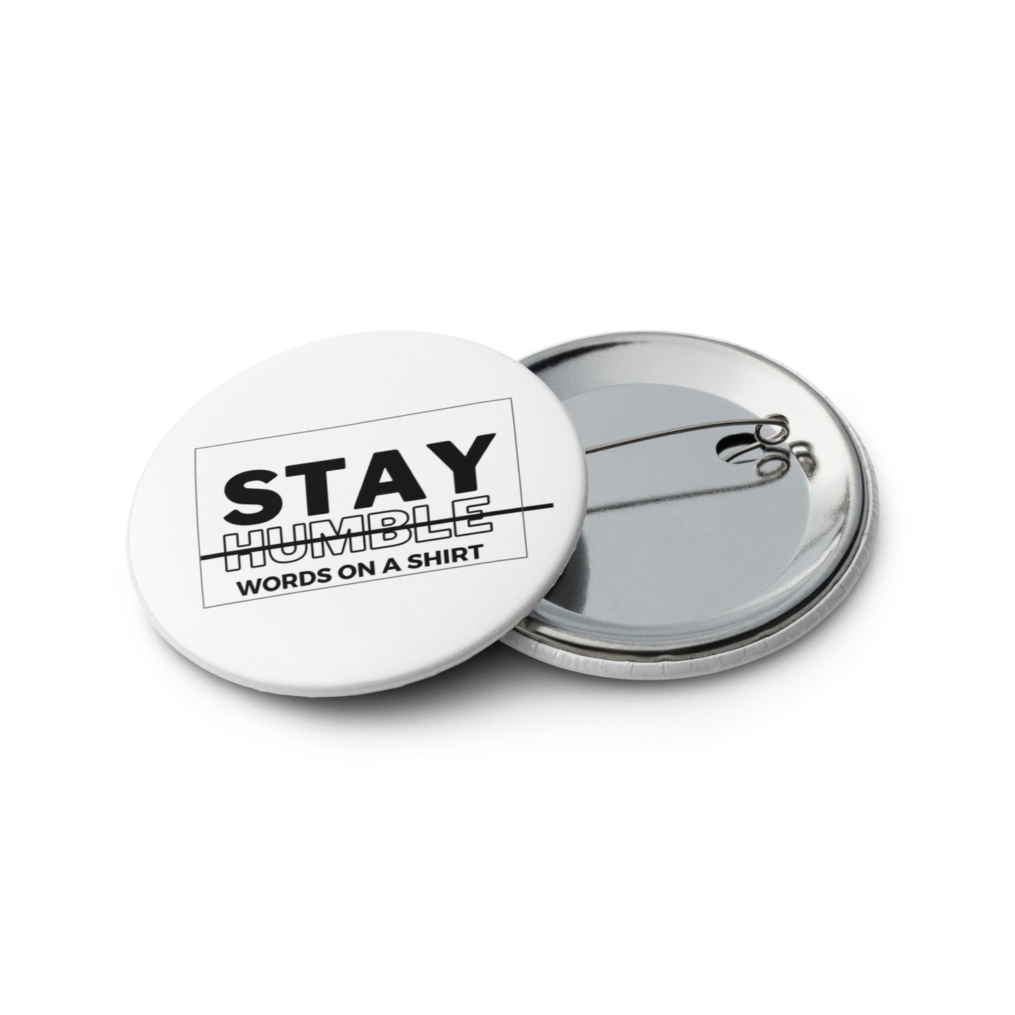 Show off your unique personality with our Set of 5 Custom Buttons-Stay Humble! These top-quality pin buttons are lightweight and easy to wear, with a scratch and UV-resistant coating to ensure long-lasting vibrancy. Let your individuality shine and stay humble in style with these sturdy and playful pins.