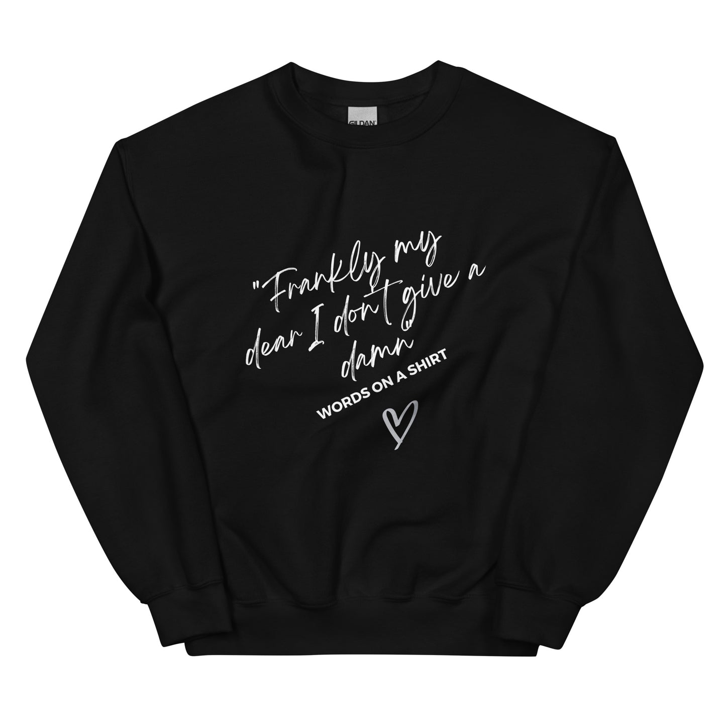 An elegant and robust sweatshirt that is guaranteed to keep you warm in the colder months. Crafted from pre-shrunk, air-jet spun yarn for a soft texture and lessened fuzz, this classic-fit sweatshirt showcases the iconic Gone With The Wind quote - "Frankly My Dear, I Don't Give A Damn!"