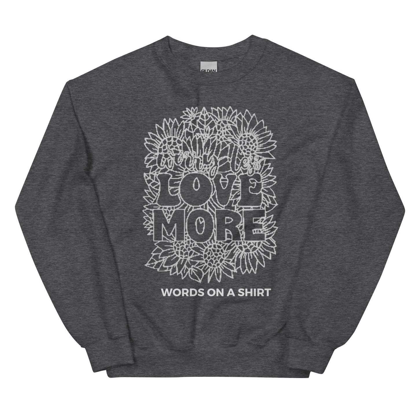 Stay warm and cozy in the colder months with this durable sweatshirt. Its classic, pre-shrunk fit and air-jet spun yarn provide a soft feel and reduced pilling. Spread the message of love with Love More.