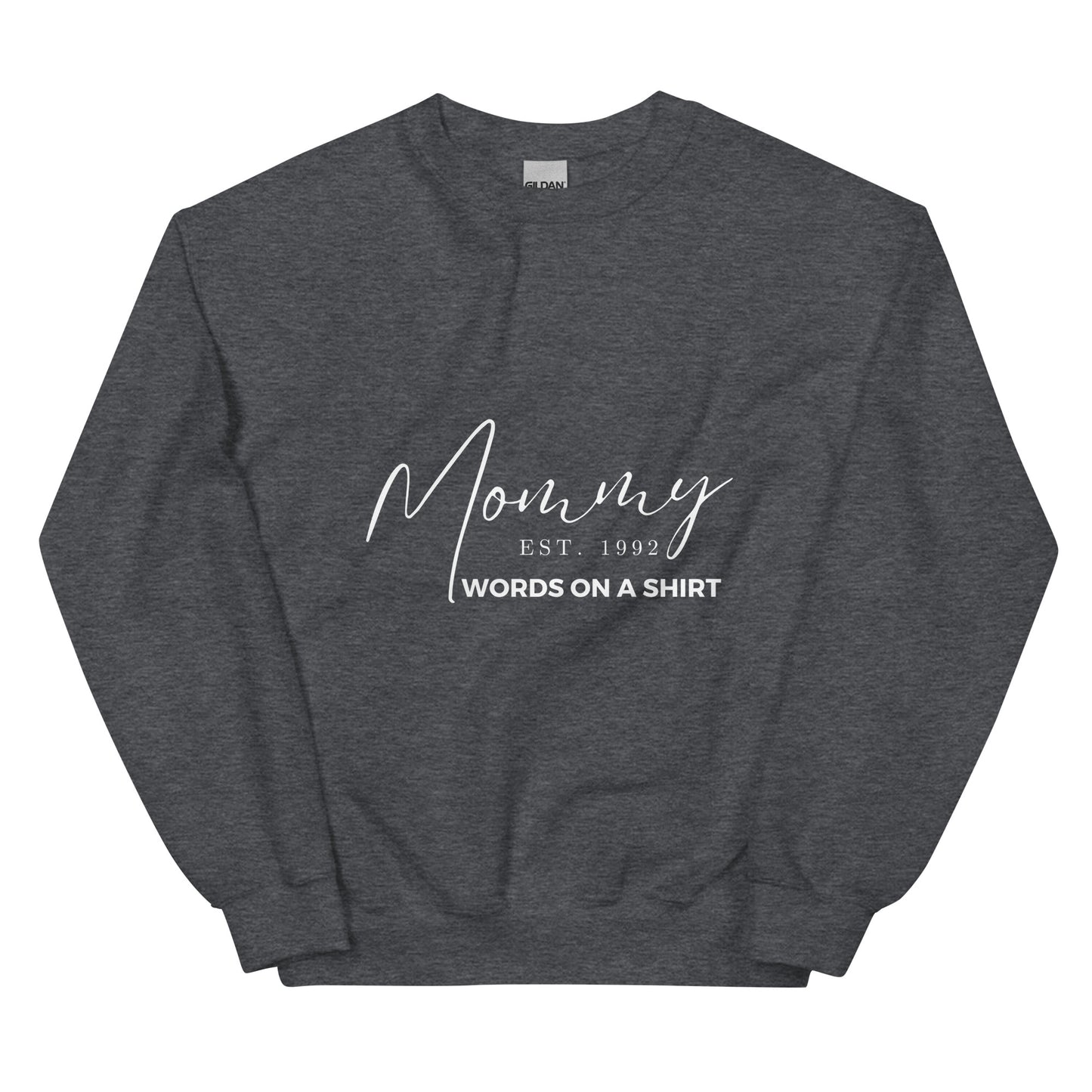 Stay cozy during the colder months with this durable and comfortable sweatshirt. Crafted from air-jet spun yarn, this pre-shrunk sweater boasts a classic fit and a touchably soft texture. Show off your establishment of motherhood proudly.