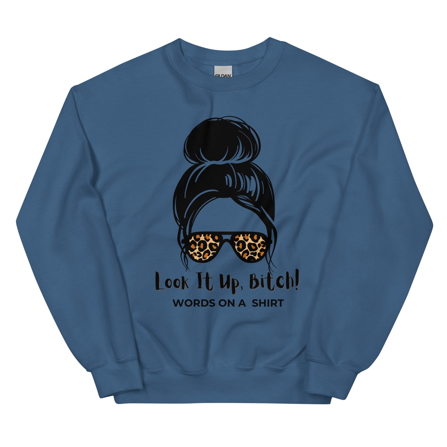 Stay cozy and stylish in this resilient sweatshirt, perfect for braving the cold. Made with pre-shrunk material and air-jet spun yarn, it offers a classic fit and a heavenly softness. And hey, don't forget to Look It Up, Bitch!