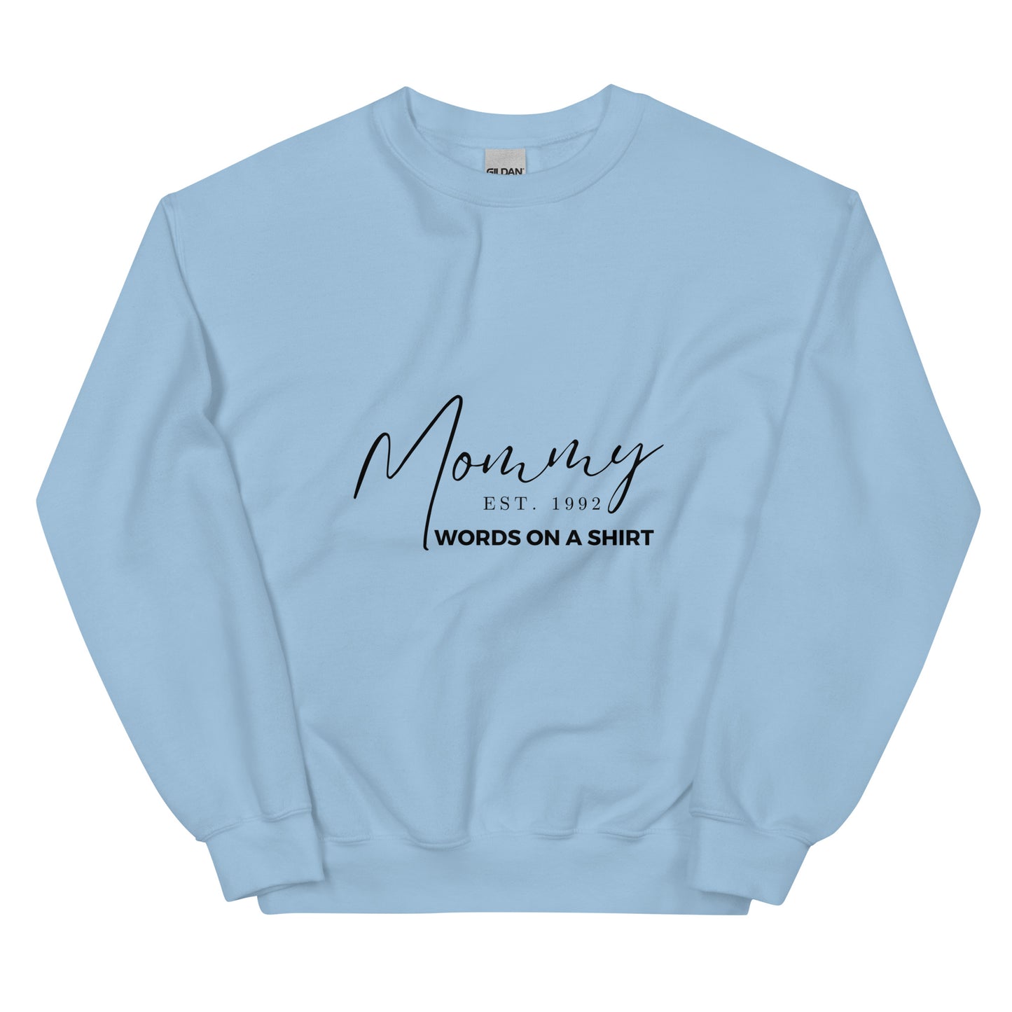 Stay cozy during the colder months with this durable and comfortable sweatshirt. Crafted from air-jet spun yarn, this pre-shrunk sweater boasts a classic fit and a touchably soft texture. Show off your establishment of motherhood proudly.
