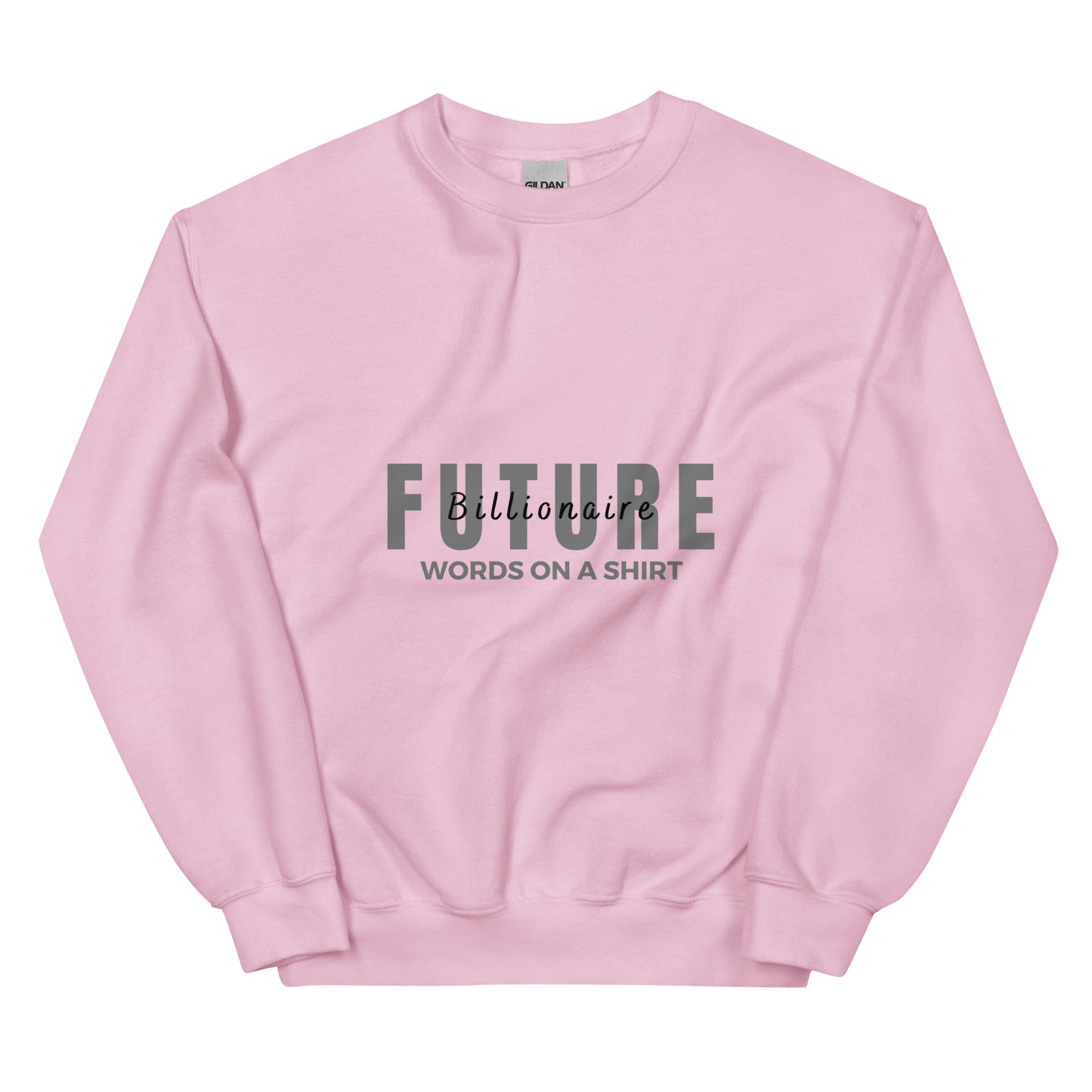 Stay snug and stylish this winter with our Future Billionaire-Unisex Sweatshirt. Crafted from air-jet spun yarn, this durable sweatshirt ensures a soft touch and less pilling. Pre-shrunk for the perfect fit, it's the perfect way to stay cozy and crush your goals!