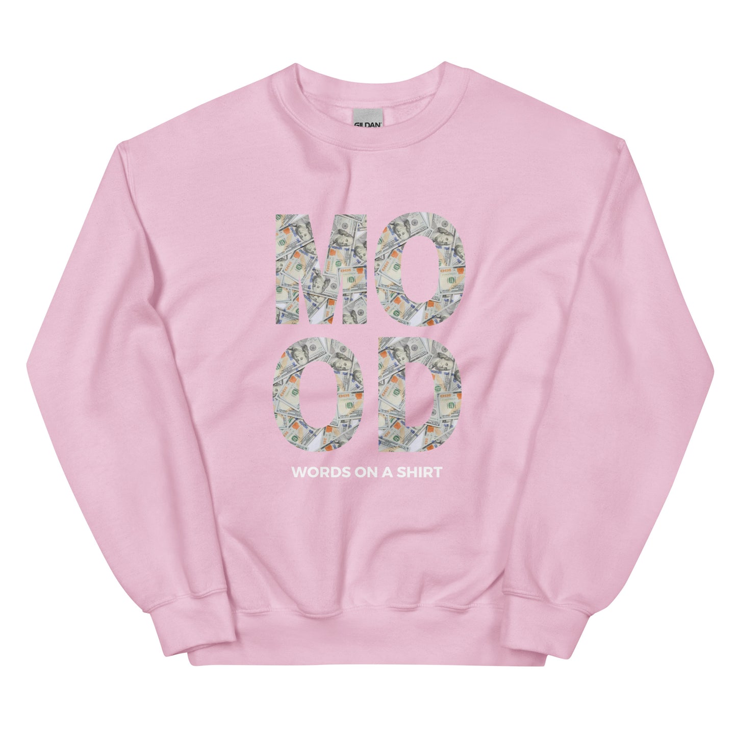 Get in the Money Mood with this cozy unisex sweatshirt! Perfect for staying warm and stylish in the colder months, it's made with pre-shrunk, air-jet spun yarn for a soft touch and reduced pilling. Fulfill all your money-making dreams in comfort and style.
