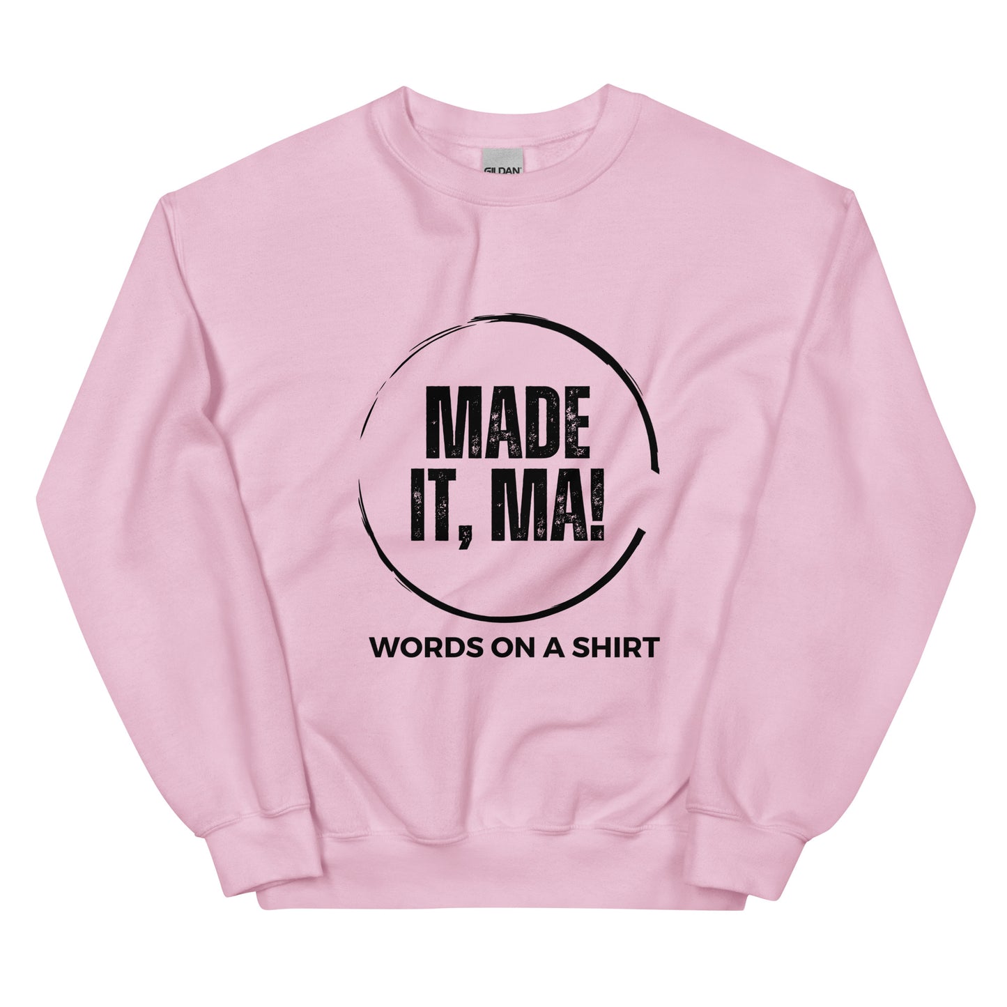 Follow your passion and stay warm in colder months with this durable and cozy sweatshirt. Designed with air-jet spun yarn for a soft touch and reduced pilling, this pre-shrunk, classic fit sweater is perfect for any day. Made It, Ma!