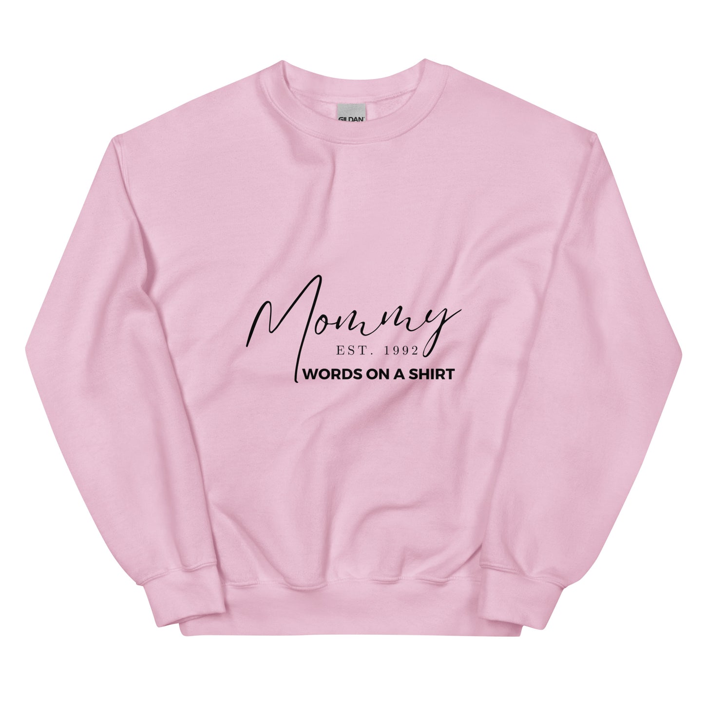 Stay cozy during the colder months with this durable and comfortable sweatshirt. Crafted from air-jet spun yarn, this pre-shrunk sweater boasts a classic fit and a touchably soft texture. Show off your establishment of motherhood proudly.