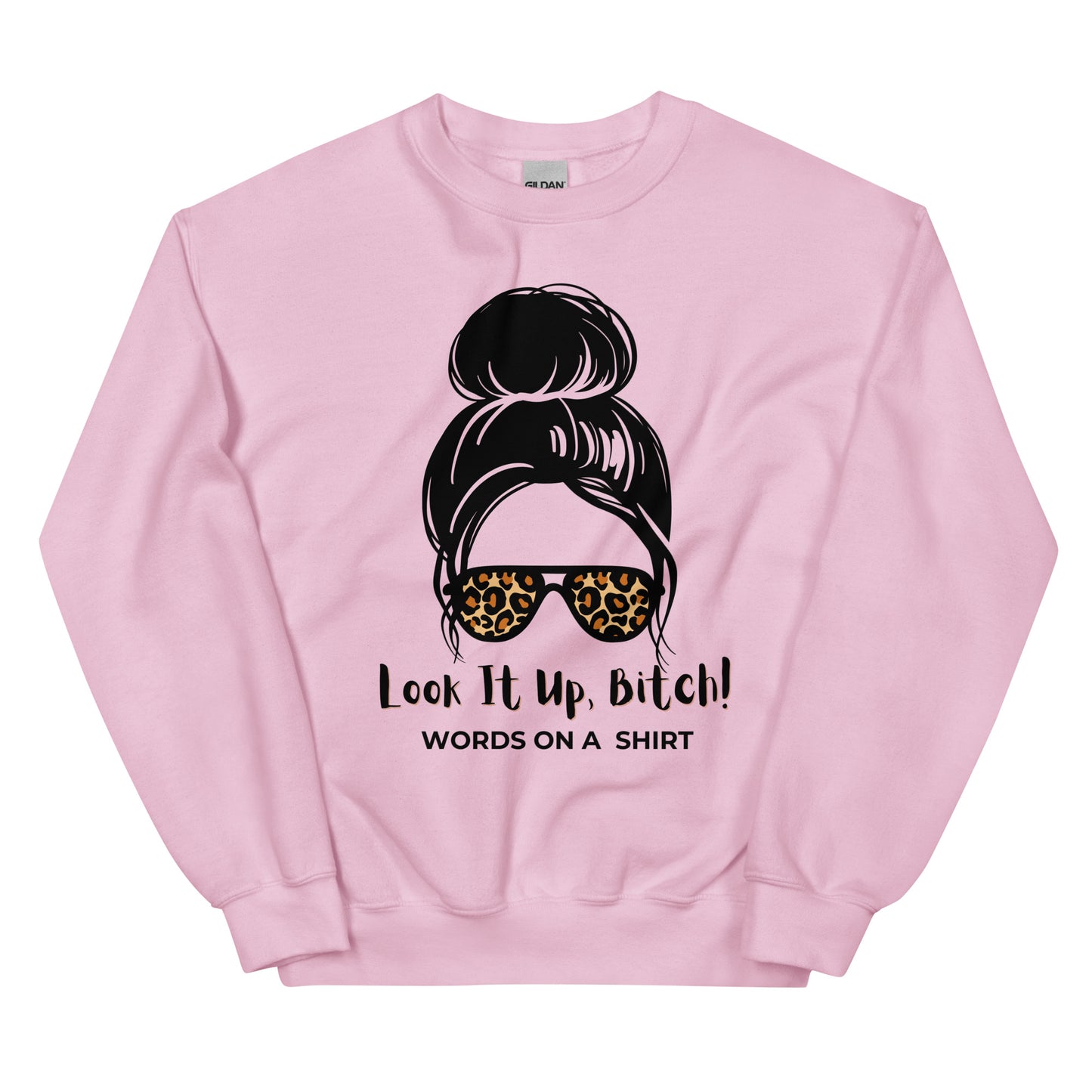 Stay cozy and stylish in this resilient sweatshirt, perfect for braving the cold. Made with pre-shrunk material and air-jet spun yarn, it offers a classic fit and a heavenly softness. And hey, don't forget to Look It Up, Bitch!