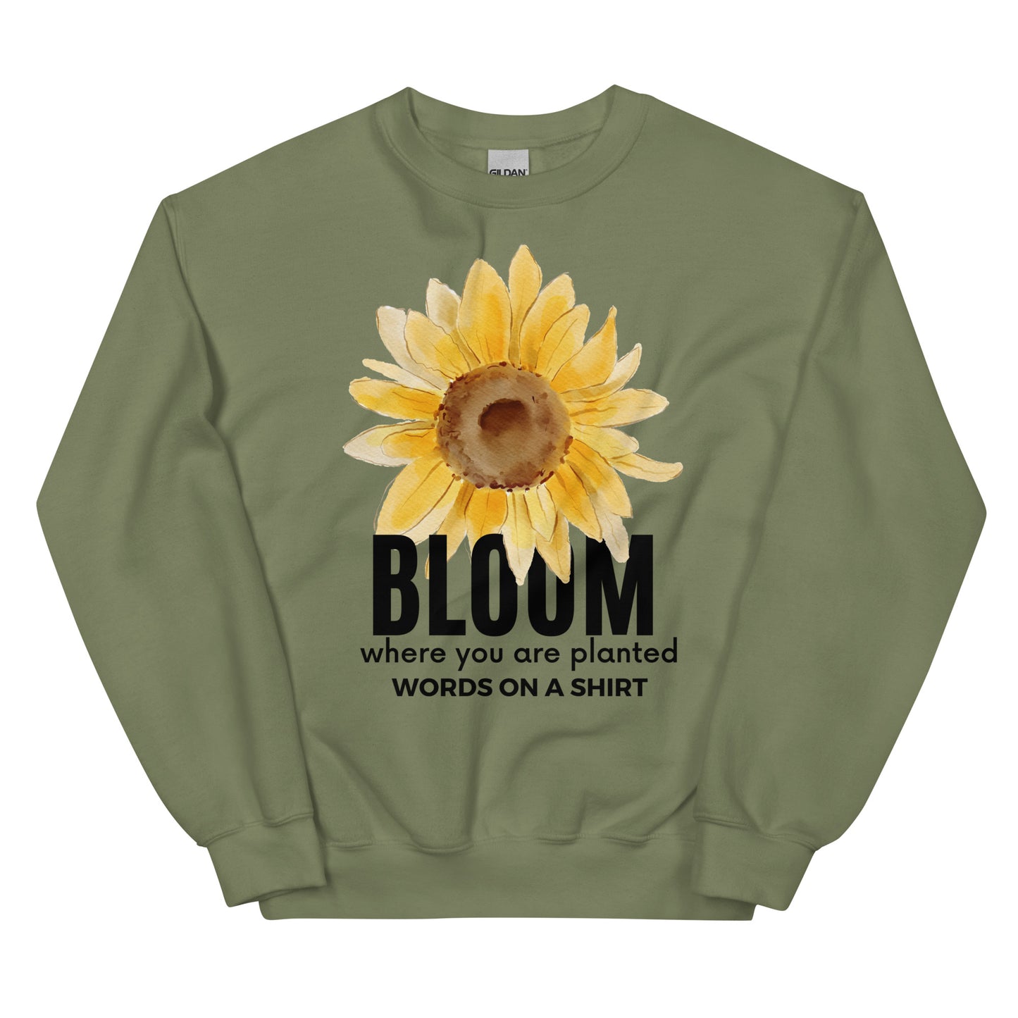 Stay warm and conquer the cold in this hardy and comfortable sweatshirt. Made with pre-shrunk, classic fit and air-jet spun yarn for a plush feel and maximum durability. Take risks and seize the day - Bloom Where You Are Planted!