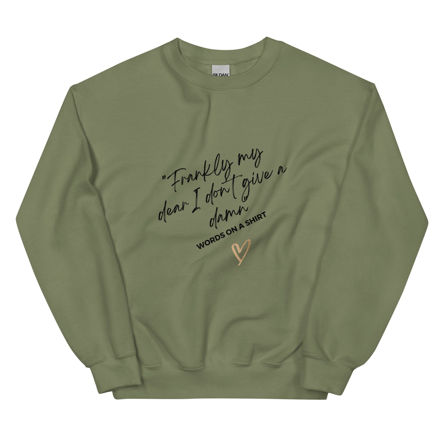An elegant and robust sweatshirt that is guaranteed to keep you warm in the colder months. Crafted from pre-shrunk, air-jet spun yarn for a soft texture and lessened fuzz, this classic-fit sweatshirt showcases the iconic Gone With The Wind quote - "Frankly My Dear, I Don't Give A Damn!"