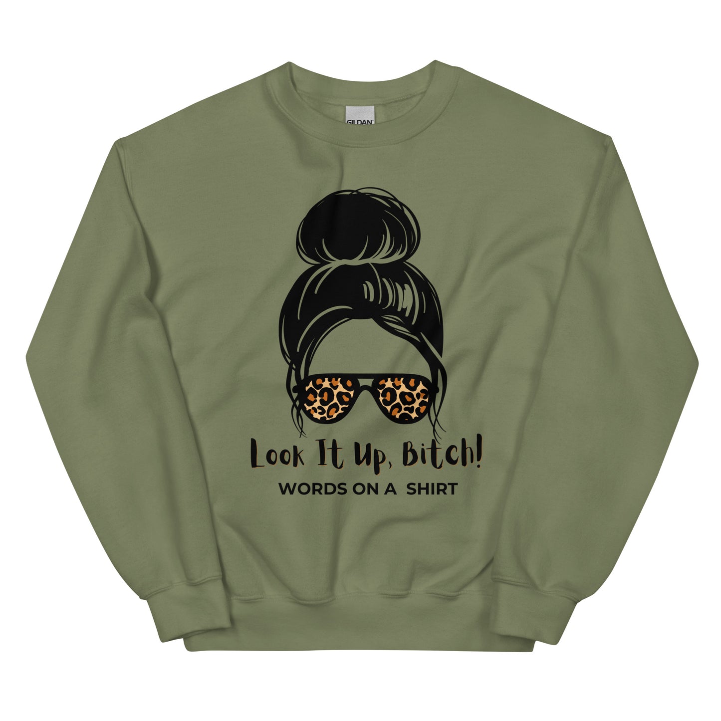 Stay cozy and stylish in this resilient sweatshirt, perfect for braving the cold. Made with pre-shrunk material and air-jet spun yarn, it offers a classic fit and a heavenly softness. And hey, don't forget to Look It Up, Bitch!