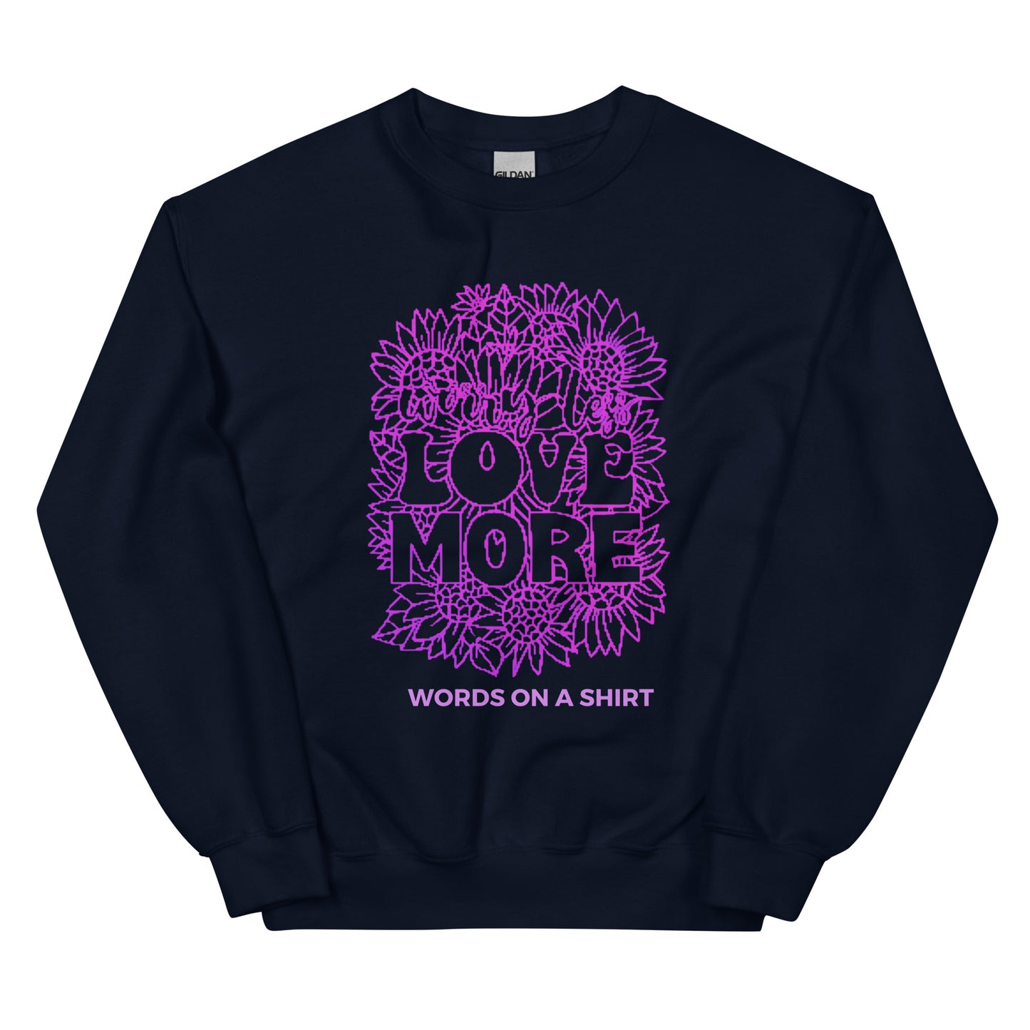 Stay warm and cozy in the colder months with this durable sweatshirt. Its classic, pre-shrunk fit and air-jet spun yarn provide a soft feel and reduced pilling. Spread the message of love with Love More.