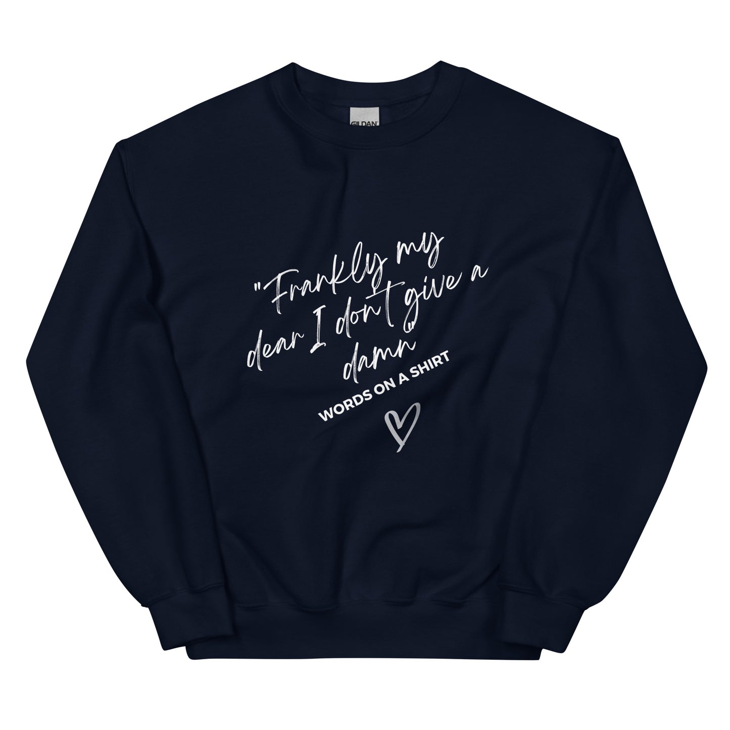 An elegant and robust sweatshirt that is guaranteed to keep you warm in the colder months. Crafted from pre-shrunk, air-jet spun yarn for a soft texture and lessened fuzz, this classic-fit sweatshirt showcases the iconic Gone With The Wind quote - "Frankly My Dear, I Don't Give A Damn!"