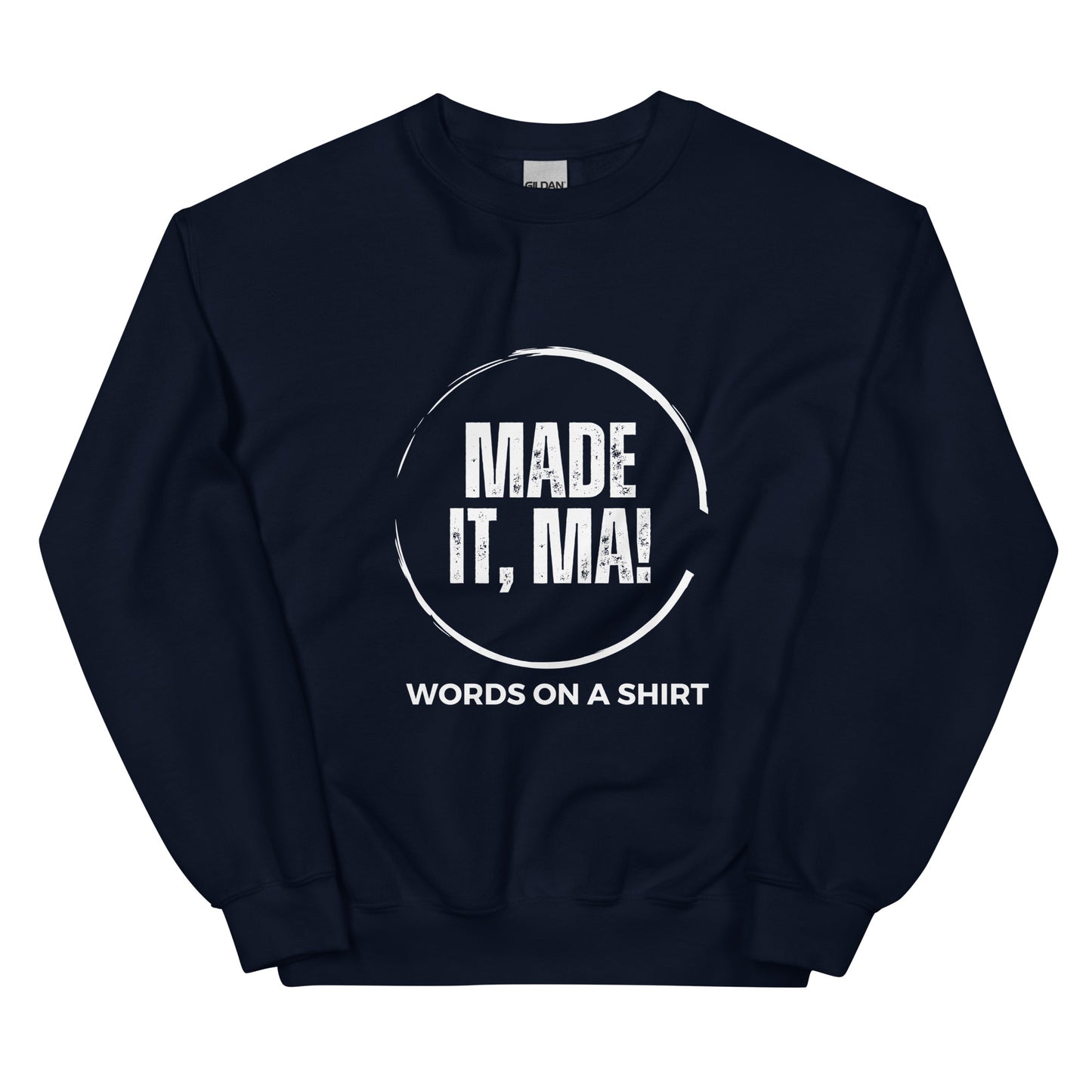 Follow your passion and stay warm in colder months with this durable and cozy sweatshirt. Designed with air-jet spun yarn for a soft touch and reduced pilling, this pre-shrunk, classic fit sweater is perfect for any day. Made It, Ma!
