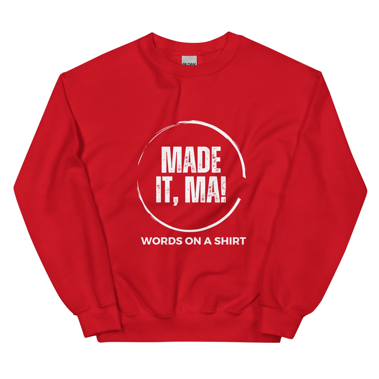 Follow your passion and stay warm in colder months with this durable and cozy sweatshirt. Designed with air-jet spun yarn for a soft touch and reduced pilling, this pre-shrunk, classic fit sweater is perfect for any day. Made It, Ma!