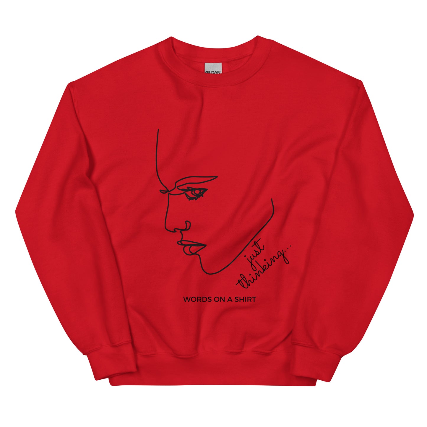 Add a touch of style to your wardrobe with this timeless sweatshirt featuring a ribbed crew neck, long sleeve cuffs, and a flat hem. Perfect for layering or wearing solo, this streetwear essential will quickly become your go-to choice. And with its cozy fleece lining and comfortable fit, it's sure to be your favorite everyday piece. Just Thinking...