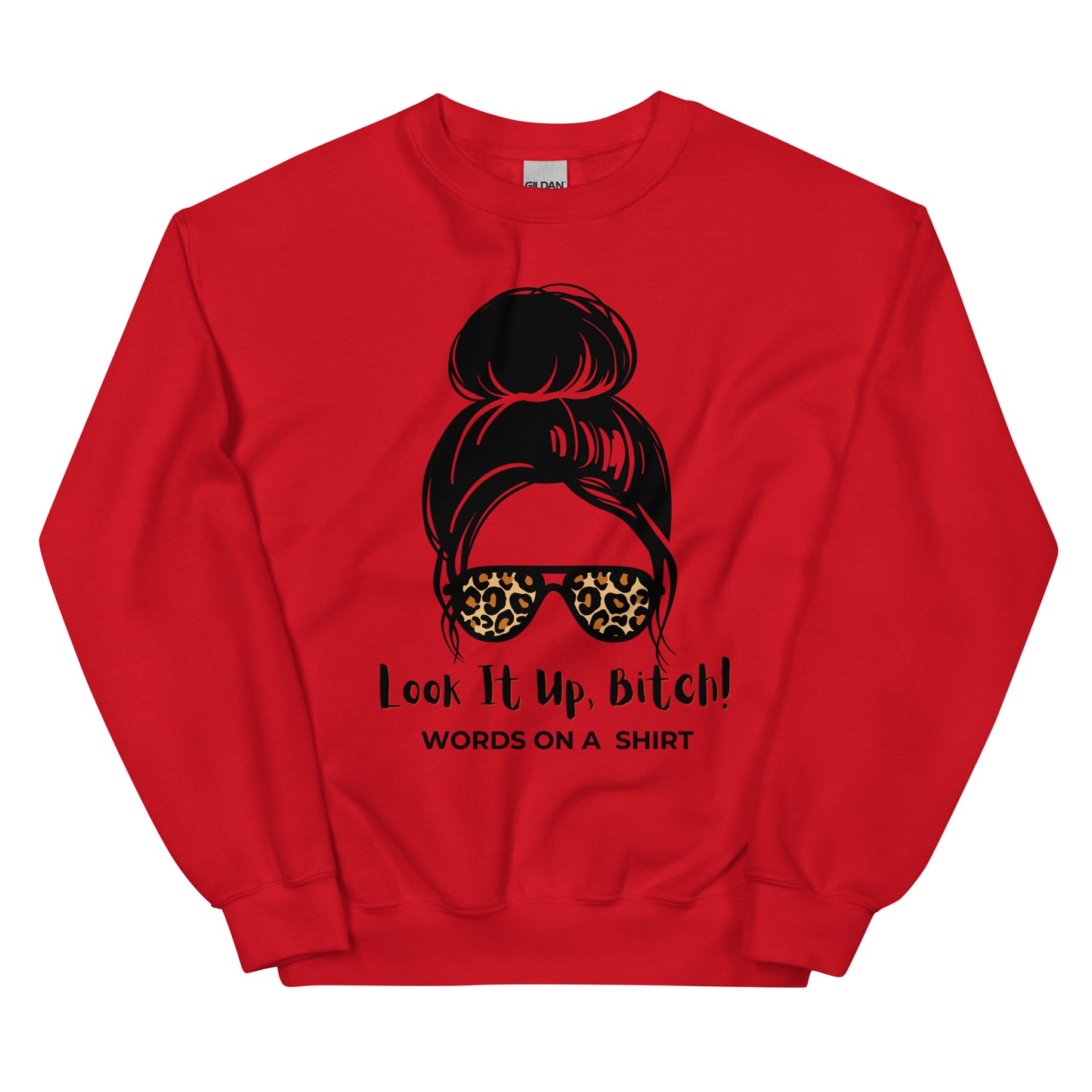 Stay cozy and stylish in this resilient sweatshirt, perfect for braving the cold. Made with pre-shrunk material and air-jet spun yarn, it offers a classic fit and a heavenly softness. And hey, don't forget to Look It Up, Bitch!