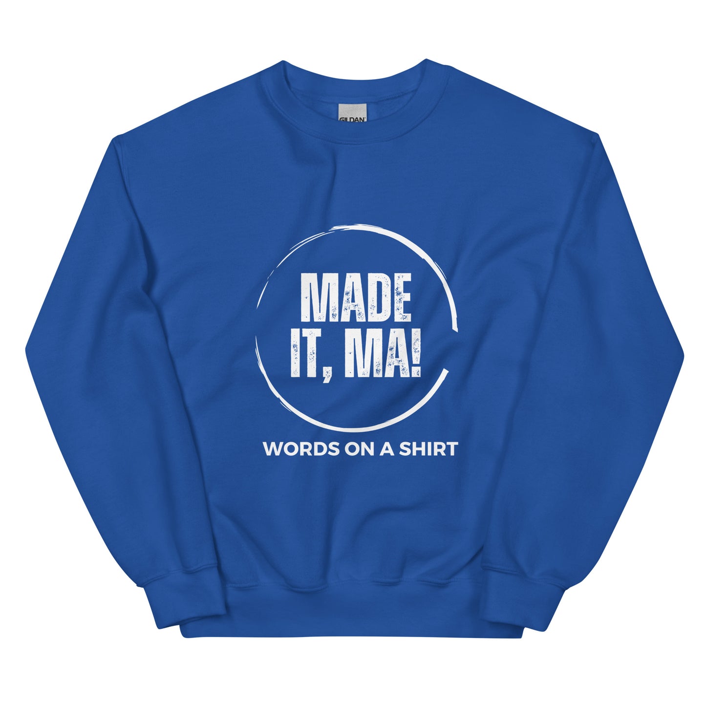 Follow your passion and stay warm in colder months with this durable and cozy sweatshirt. Designed with air-jet spun yarn for a soft touch and reduced pilling, this pre-shrunk, classic fit sweater is perfect for any day. Made It, Ma!