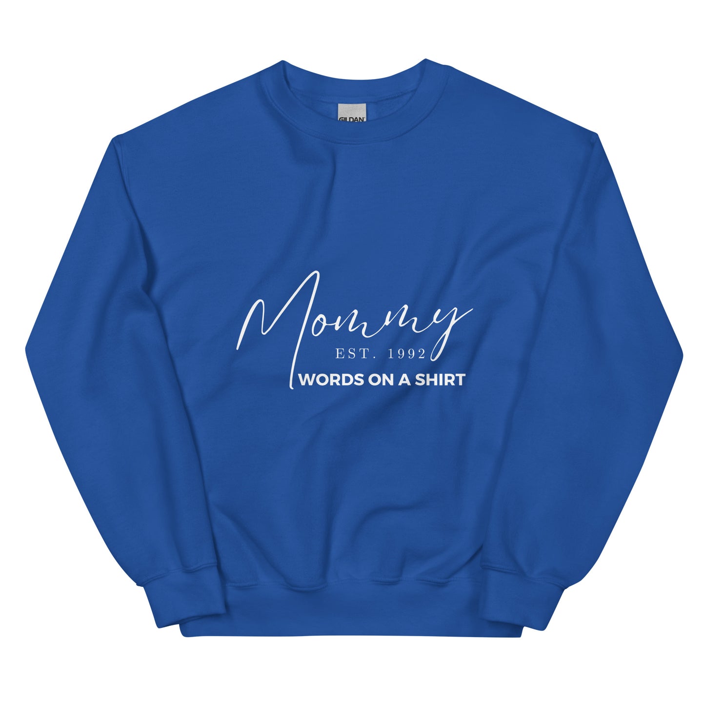 Stay cozy during the colder months with this durable and comfortable sweatshirt. Crafted from air-jet spun yarn, this pre-shrunk sweater boasts a classic fit and a touchably soft texture. Show off your establishment of motherhood proudly.