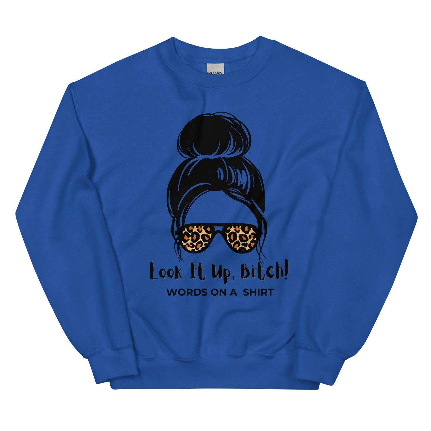 Stay cozy and stylish in this resilient sweatshirt, perfect for braving the cold. Made with pre-shrunk material and air-jet spun yarn, it offers a classic fit and a heavenly softness. And hey, don't forget to Look It Up, Bitch!