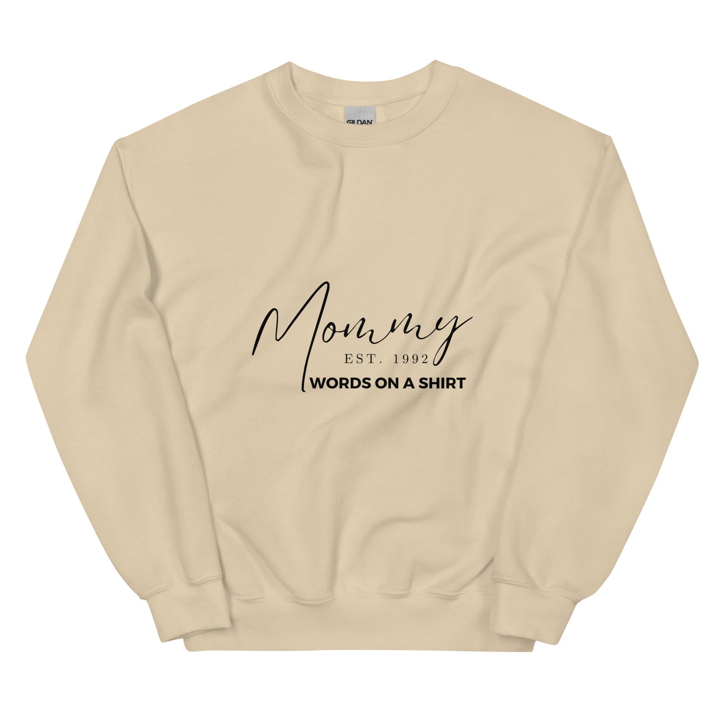 Stay cozy during the colder months with this durable and comfortable sweatshirt. Crafted from air-jet spun yarn, this pre-shrunk sweater boasts a classic fit and a touchably soft texture. Show off your establishment of motherhood proudly.
