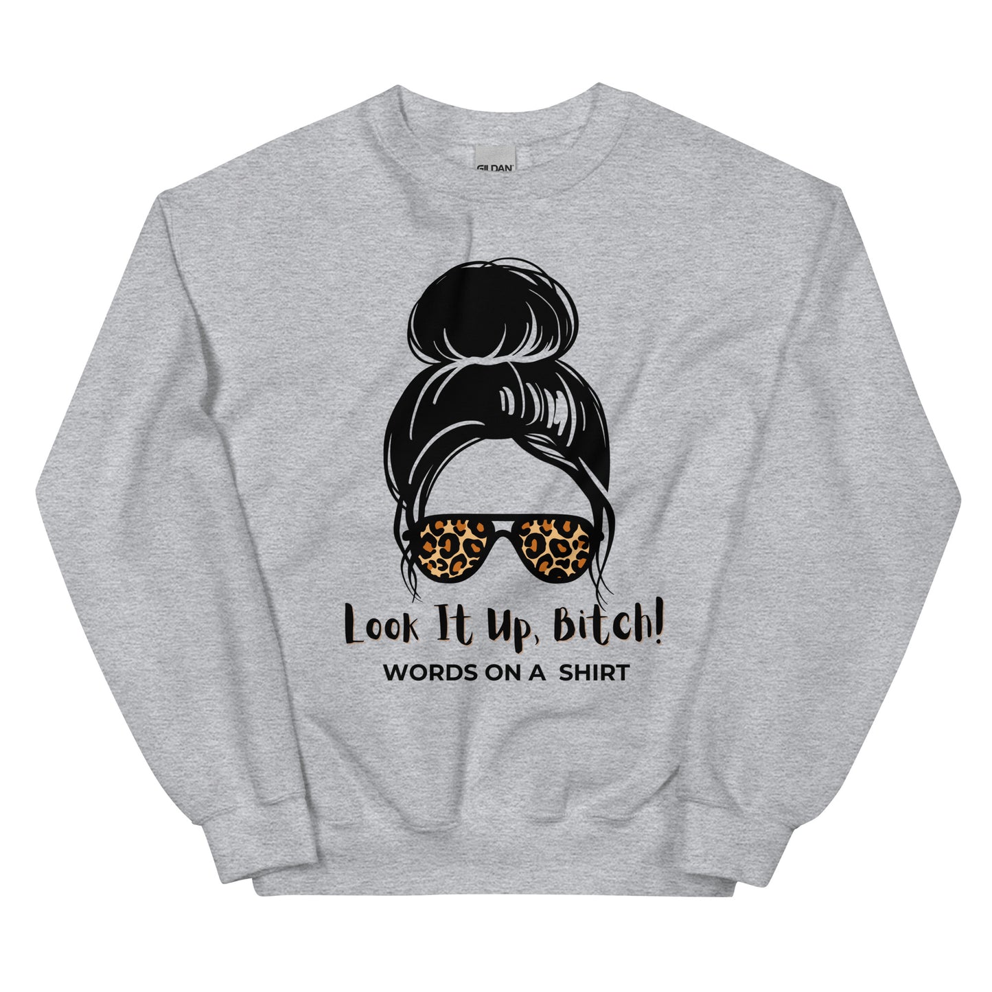 Stay cozy and stylish in this resilient sweatshirt, perfect for braving the cold. Made with pre-shrunk material and air-jet spun yarn, it offers a classic fit and a heavenly softness. And hey, don't forget to Look It Up, Bitch!
