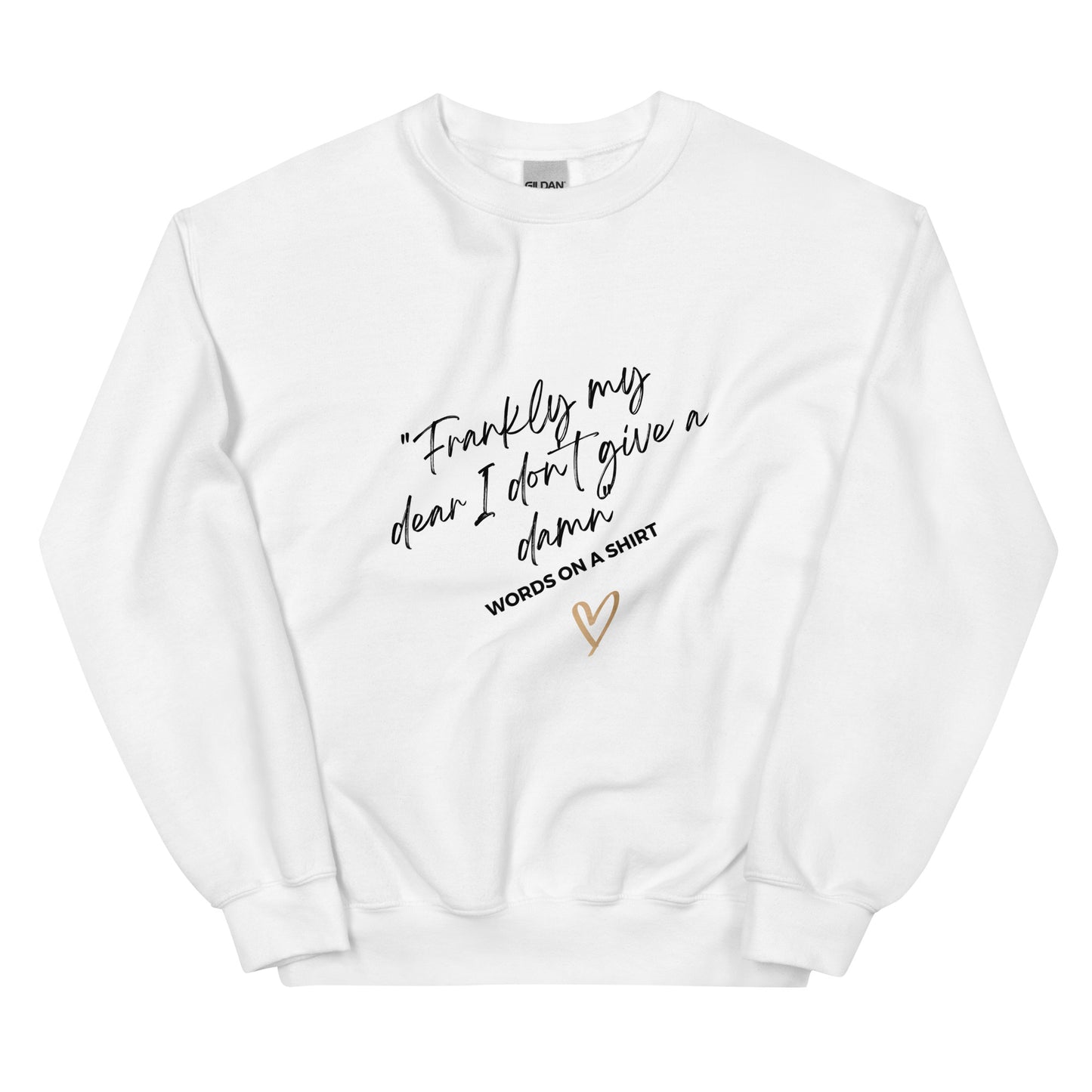An elegant and robust sweatshirt that is guaranteed to keep you warm in the colder months. Crafted from pre-shrunk, air-jet spun yarn for a soft texture and lessened fuzz, this classic-fit sweatshirt showcases the iconic Gone With The Wind quote - "Frankly My Dear, I Don't Give A Damn!"