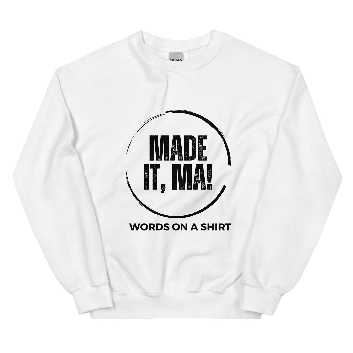 Follow your passion and stay warm in colder months with this durable and cozy sweatshirt. Designed with air-jet spun yarn for a soft touch and reduced pilling, this pre-shrunk, classic fit sweater is perfect for any day. Made It, Ma!