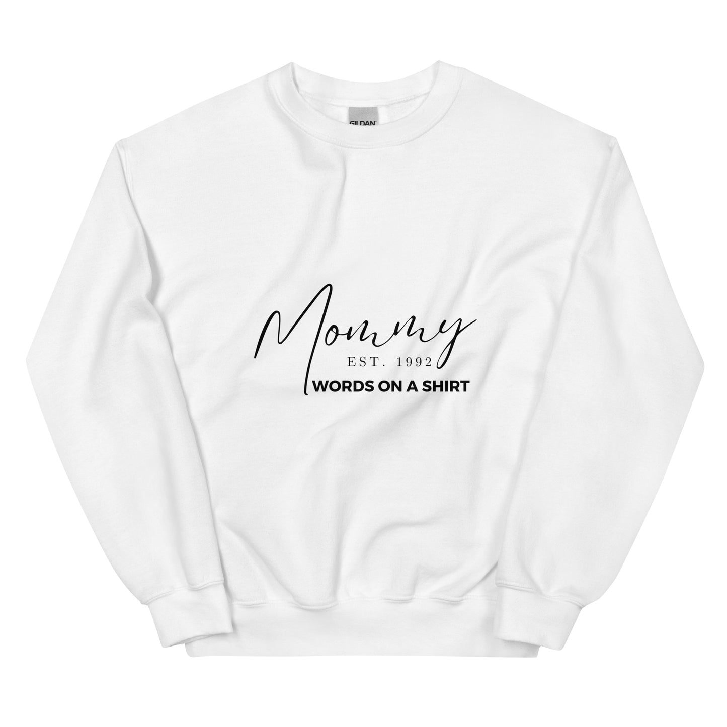 Stay cozy during the colder months with this durable and comfortable sweatshirt. Crafted from air-jet spun yarn, this pre-shrunk sweater boasts a classic fit and a touchably soft texture. Show off your establishment of motherhood proudly.