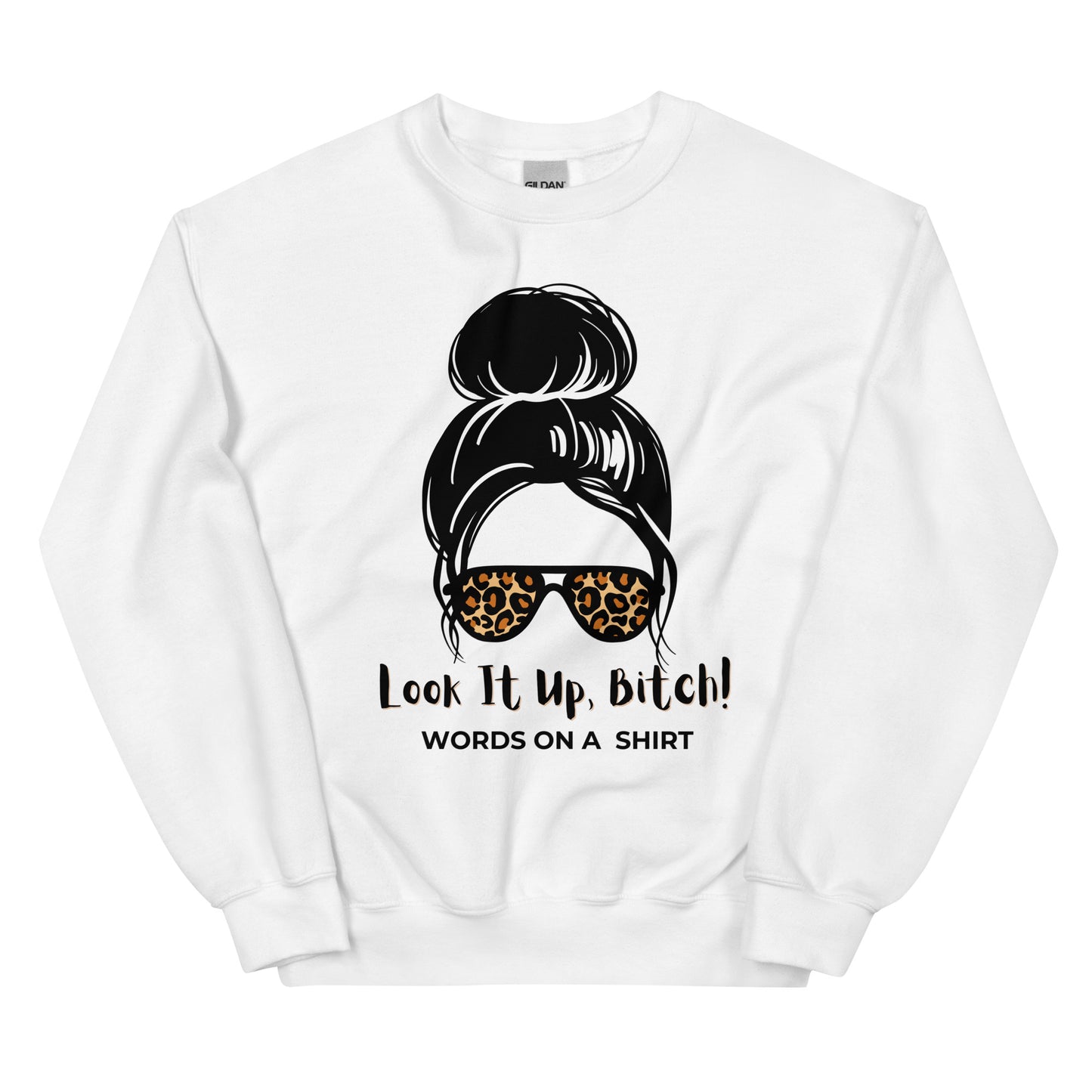 Stay cozy and stylish in this resilient sweatshirt, perfect for braving the cold. Made with pre-shrunk material and air-jet spun yarn, it offers a classic fit and a heavenly softness. And hey, don't forget to Look It Up, Bitch!