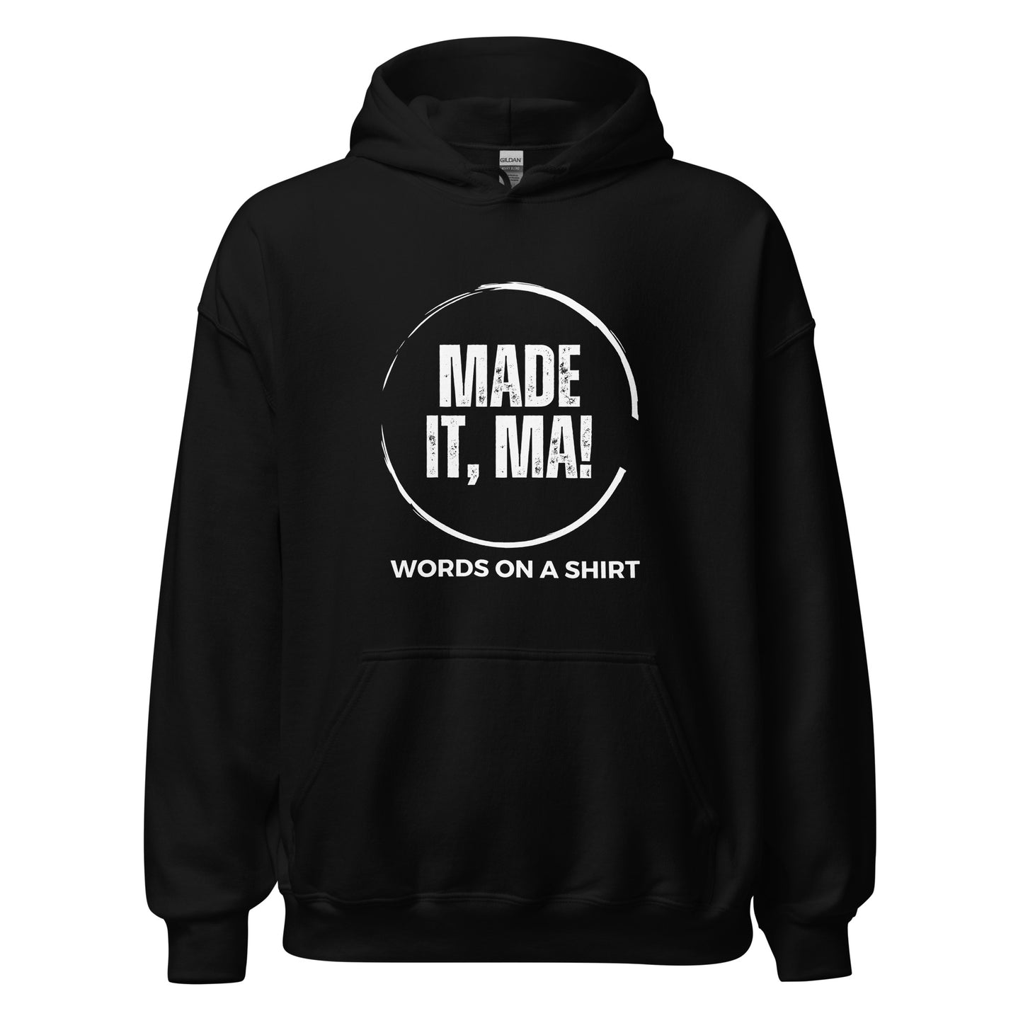 "Get ready to snuggle up in style with our Made It Ma unisex hoodie! This cozy hoodie is the perfect choice for cooler evenings, with its soft and smooth material. It's the go-to option for anyone looking to add some style to their wardrobe. Just like the saying goes, you'll definitely "make it" with this hoodie!"