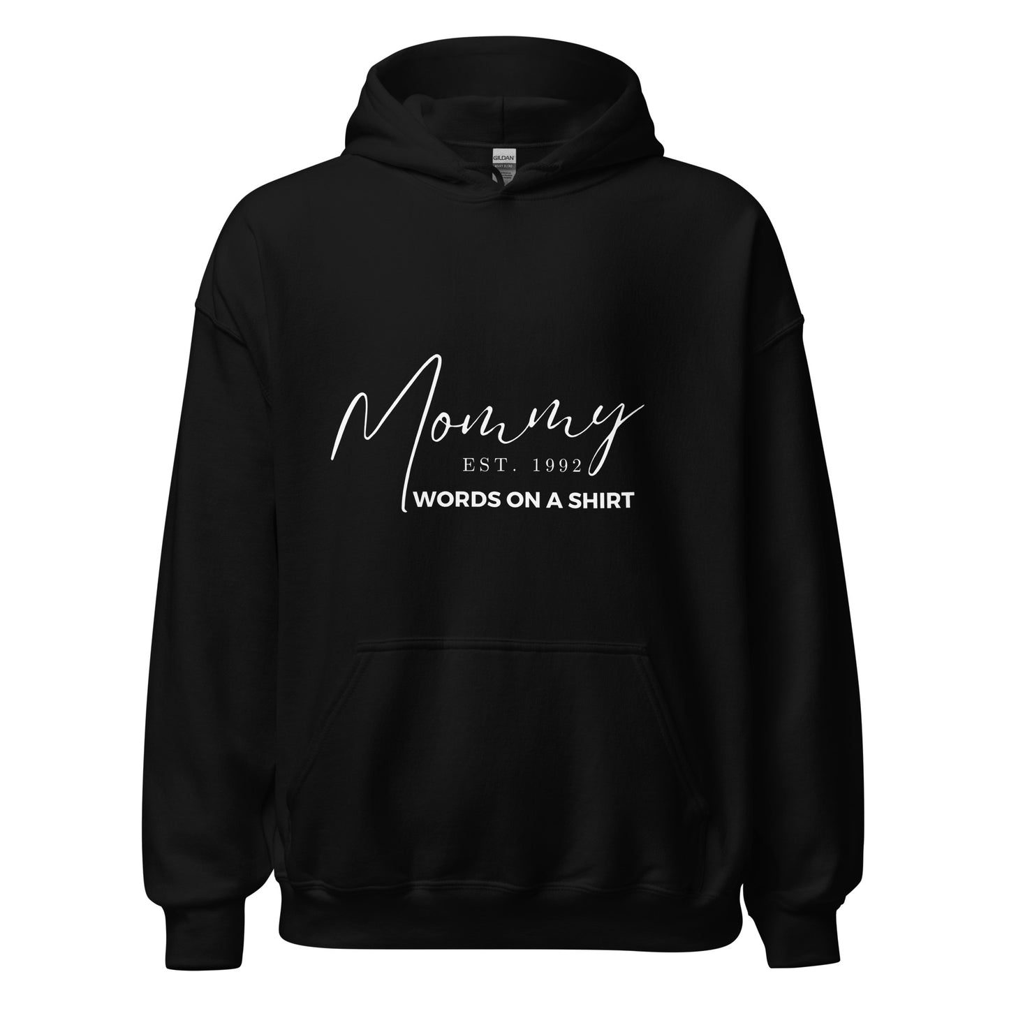 This cozy unisex hoodie is perfect for cool evenings. The soft and smooth fabric will keep you warm and comfortable, while the stylish design adds a touch of flair. Show off the year you became a mom by providing us with your year established in the comments at checkout.