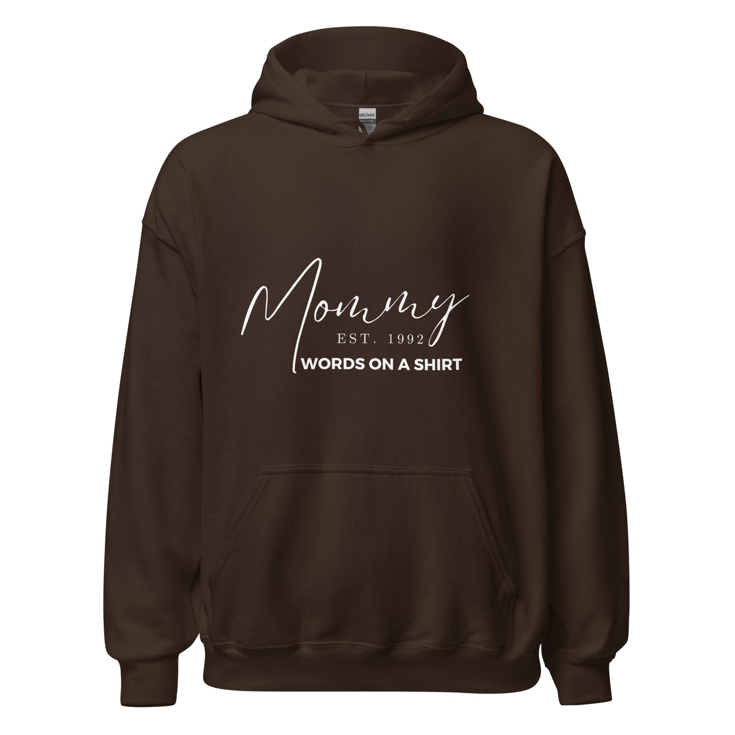 This cozy unisex hoodie is perfect for cool evenings. The soft and smooth fabric will keep you warm and comfortable, while the stylish design adds a touch of flair. Show off the year you became a mom by providing us with your year established in the comments at checkout.