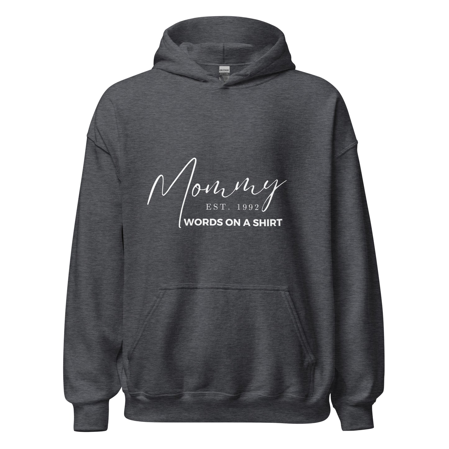 This cozy unisex hoodie is perfect for cool evenings. The soft and smooth fabric will keep you warm and comfortable, while the stylish design adds a touch of flair. Show off the year you became a mom by providing us with your year established in the comments at checkout.