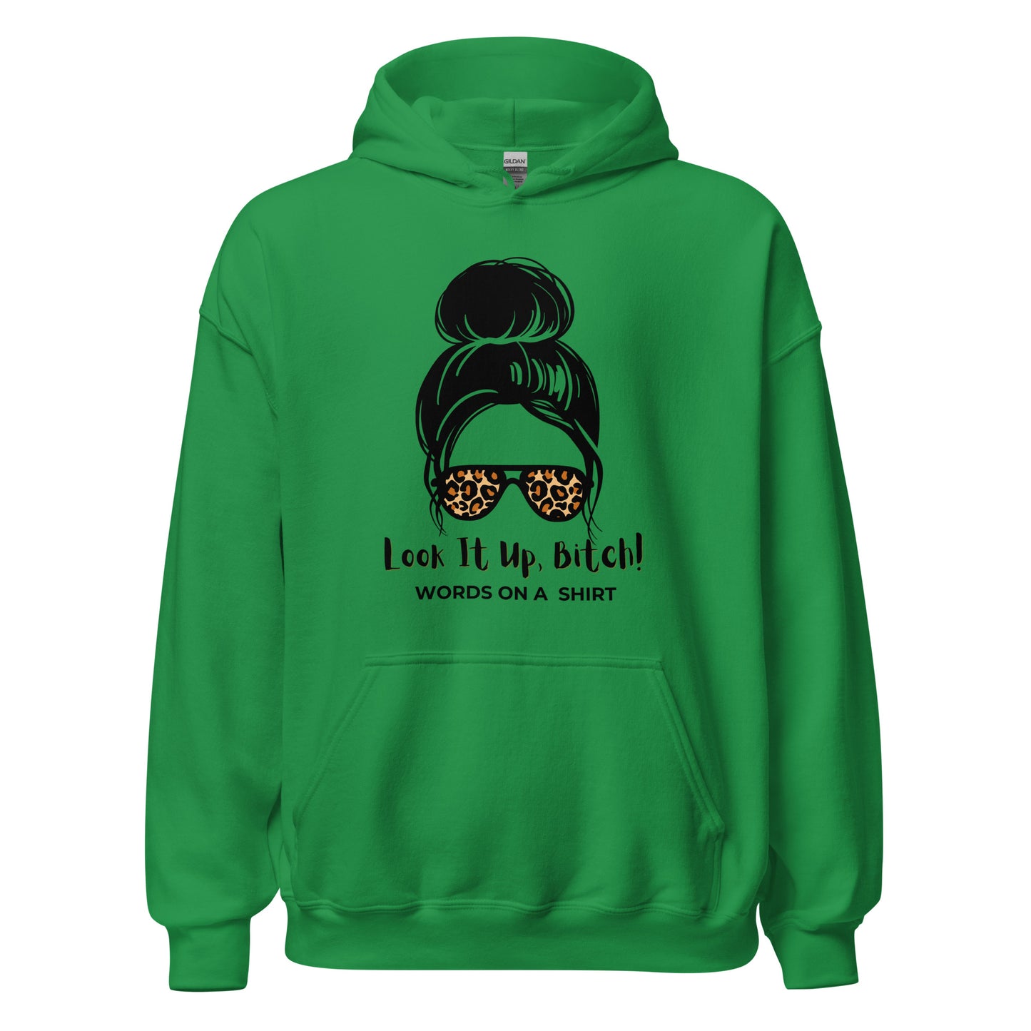Get ready to snuggle up in this Unisex Hoodie, perfect for those chilly nights! With its soft and sleek design, it's the ideal choice for staying warm and looking cool. Don't forget to Look It Up, Bitch!