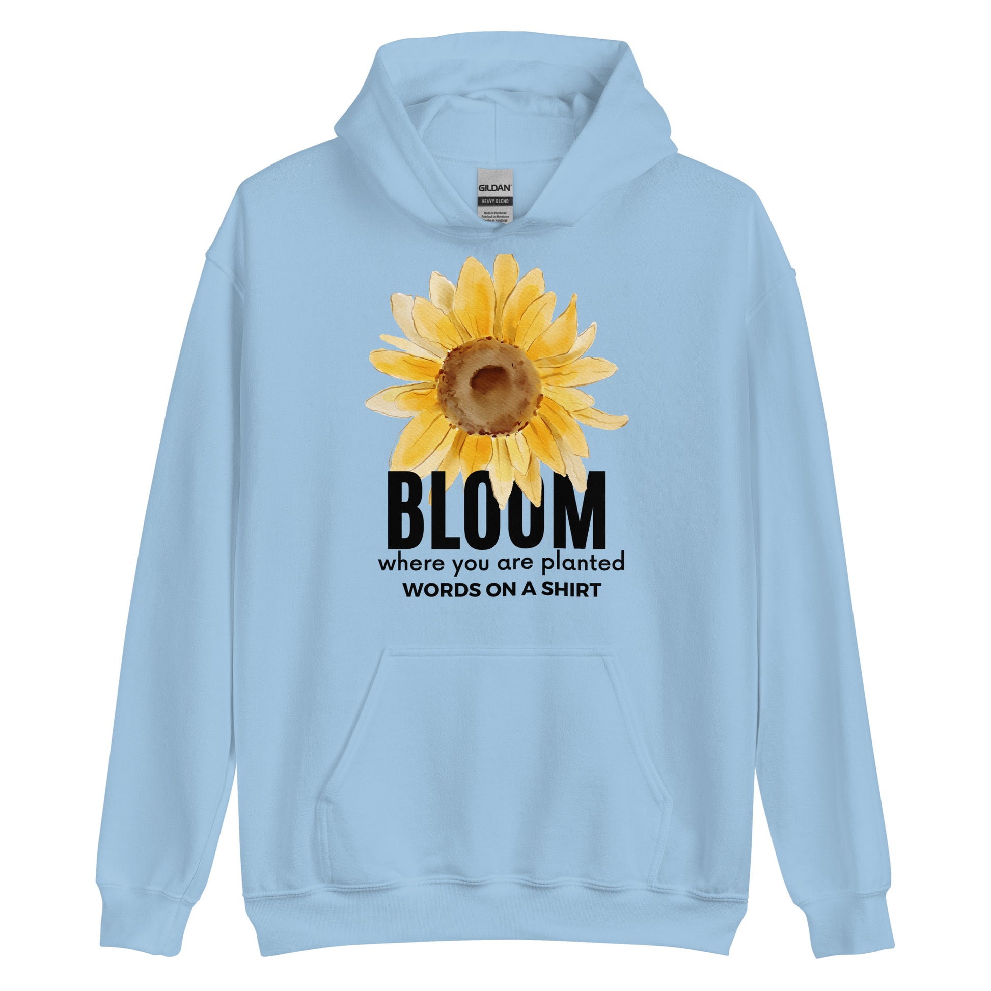 Snuggle into this cozy unisex hoodie - its soft fabric, smooth finish, and stylish finish make it the perfect choice for those cooler nights. Let Bloom Where You Are Planted remind you to embrace life right where you are!