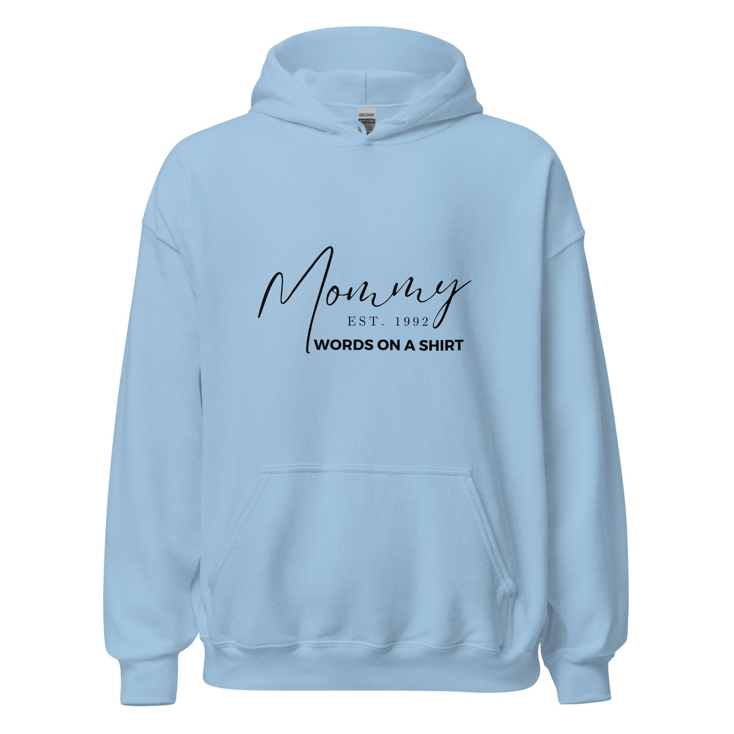 This cozy unisex hoodie is perfect for cool evenings. The soft and smooth fabric will keep you warm and comfortable, while the stylish design adds a touch of flair. Show off the year you became a mom by providing us with your year established in the comments at checkout.