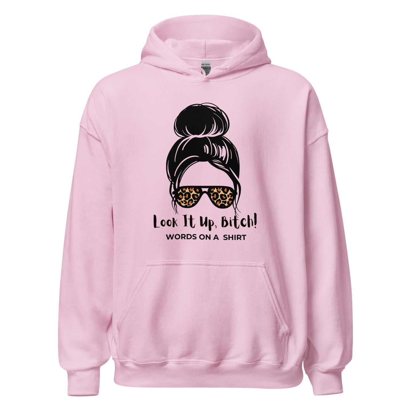 Get ready to snuggle up in this Unisex Hoodie, perfect for those chilly nights! With its soft and sleek design, it's the ideal choice for staying warm and looking cool. Don't forget to Look It Up, Bitch!