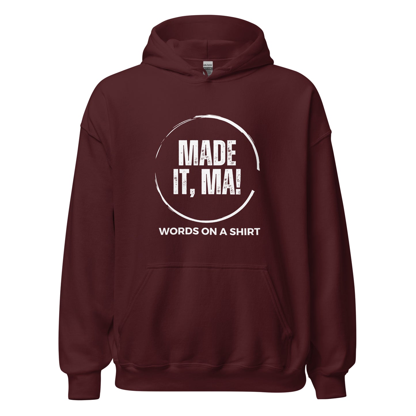 "Get ready to snuggle up in style with our Made It Ma unisex hoodie! This cozy hoodie is the perfect choice for cooler evenings, with its soft and smooth material. It's the go-to option for anyone looking to add some style to their wardrobe. Just like the saying goes, you'll definitely "make it" with this hoodie!"