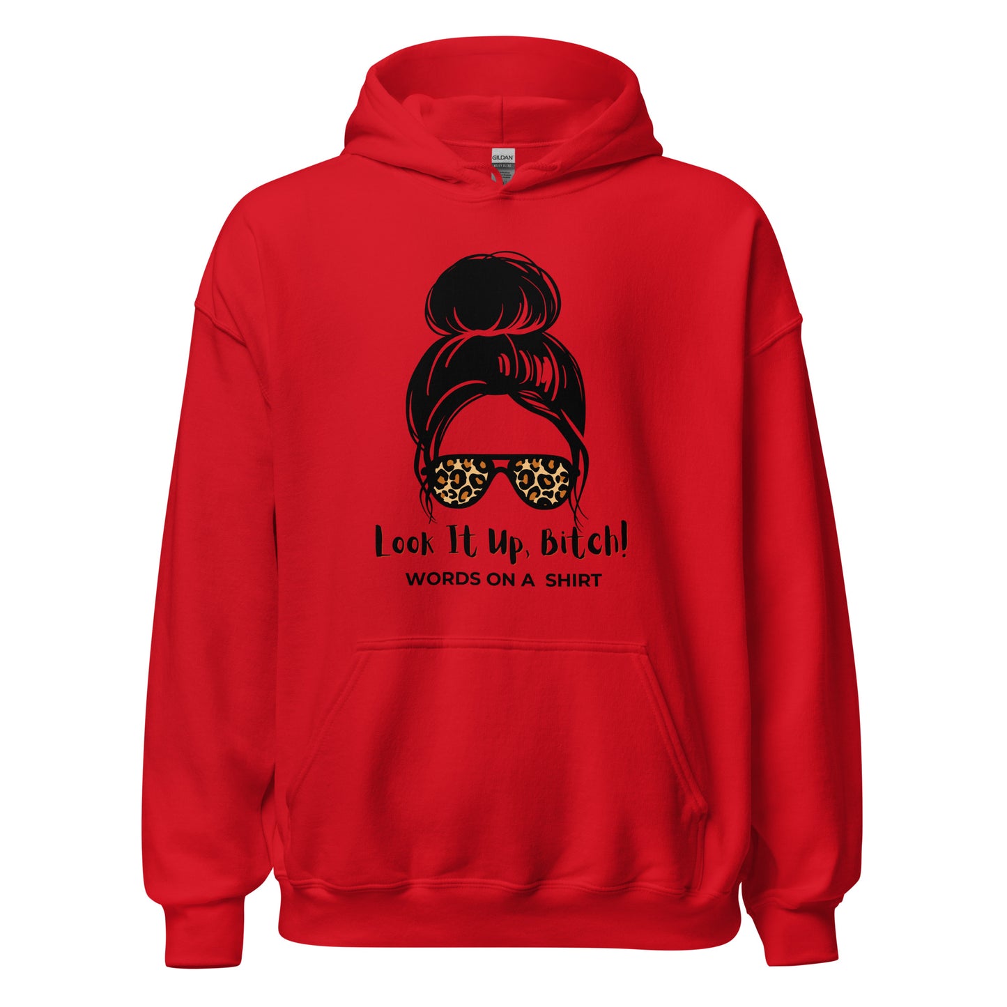 Get ready to snuggle up in this Unisex Hoodie, perfect for those chilly nights! With its soft and sleek design, it's the ideal choice for staying warm and looking cool. Don't forget to Look It Up, Bitch!