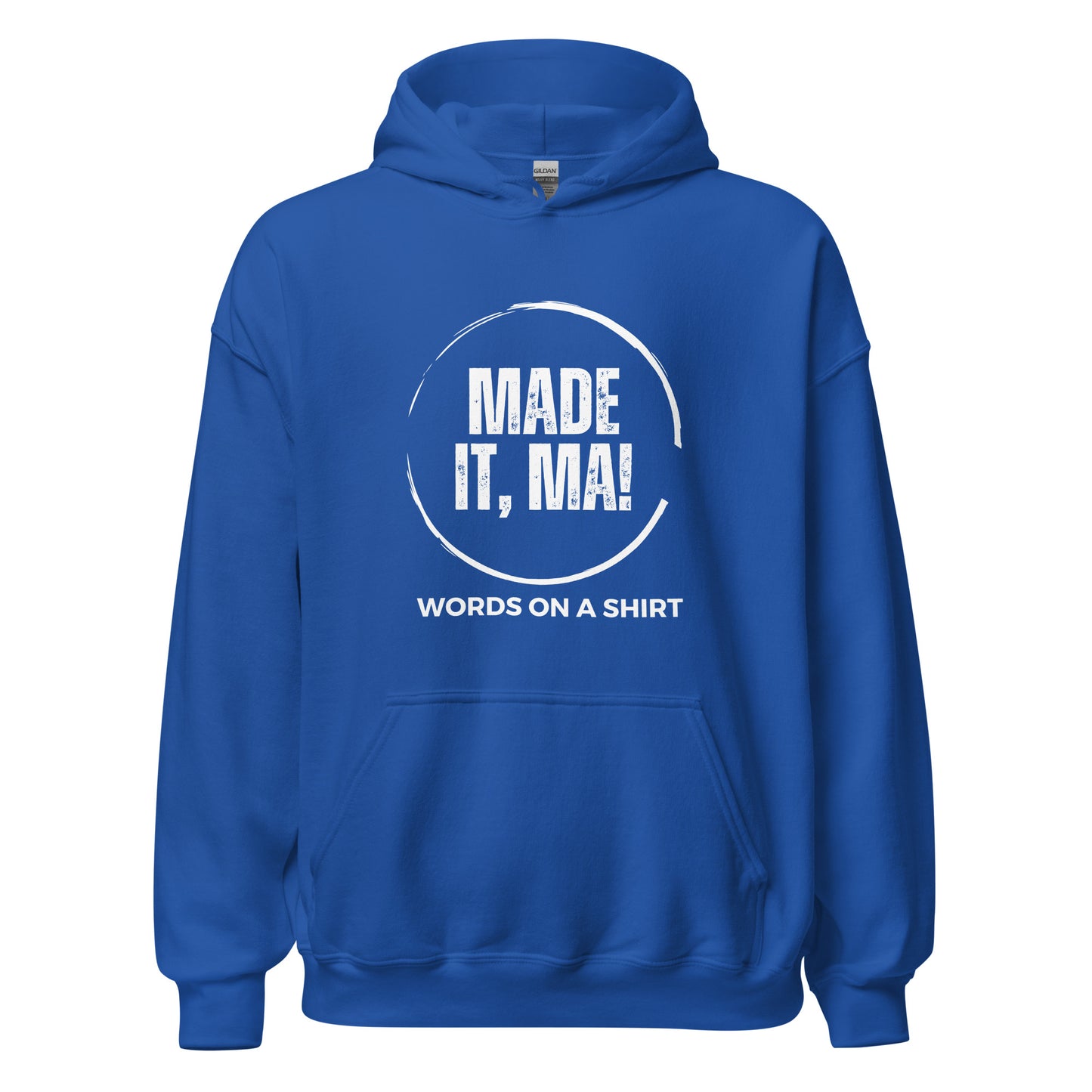 "Get ready to snuggle up in style with our Made It Ma unisex hoodie! This cozy hoodie is the perfect choice for cooler evenings, with its soft and smooth material. It's the go-to option for anyone looking to add some style to their wardrobe. Just like the saying goes, you'll definitely "make it" with this hoodie!"