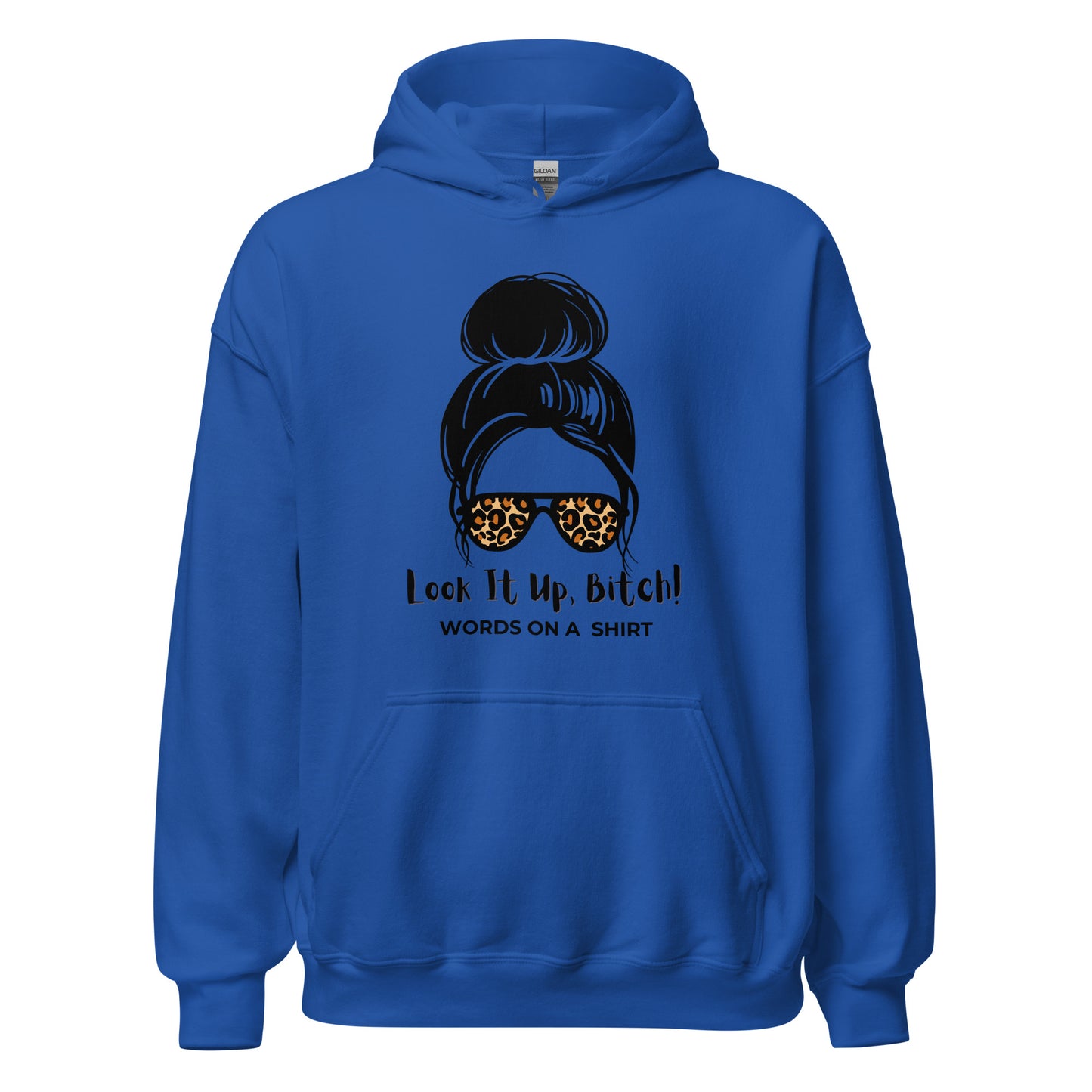 Get ready to snuggle up in this Unisex Hoodie, perfect for those chilly nights! With its soft and sleek design, it's the ideal choice for staying warm and looking cool. Don't forget to Look It Up, Bitch!