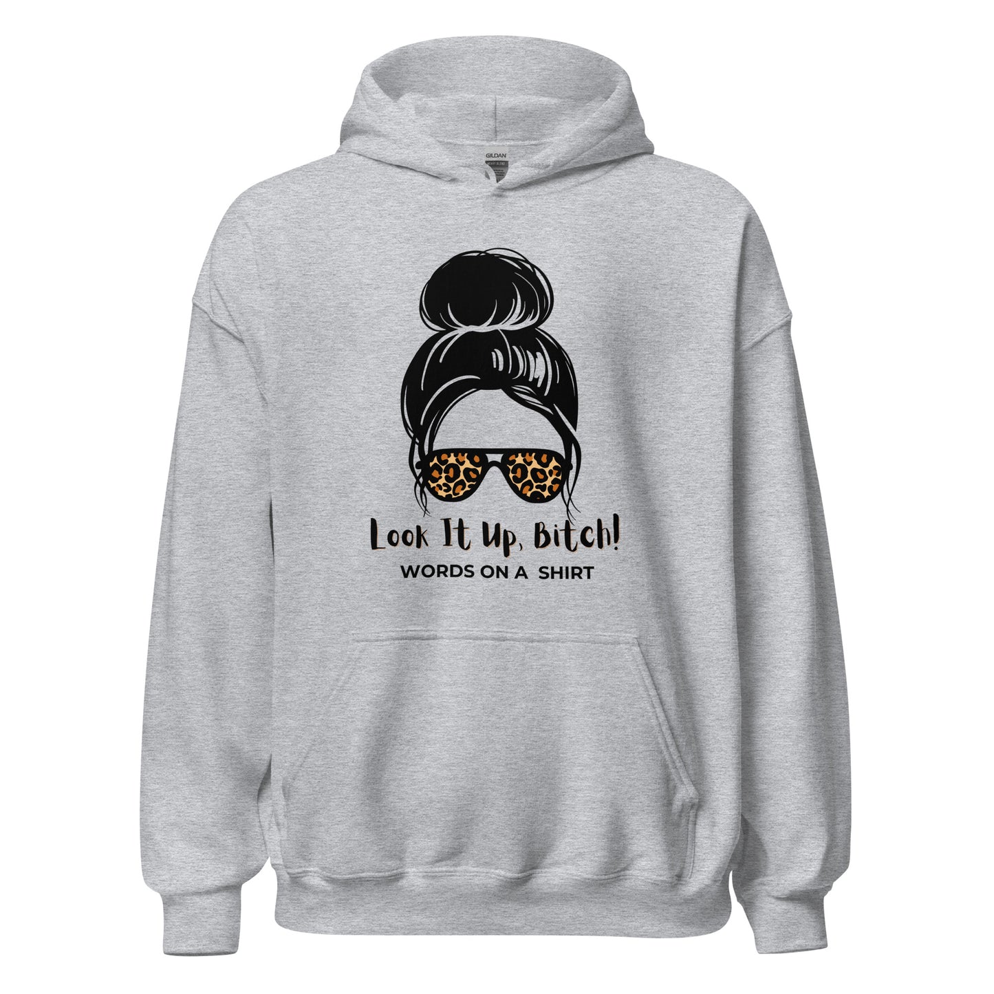 Get ready to snuggle up in this Unisex Hoodie, perfect for those chilly nights! With its soft and sleek design, it's the ideal choice for staying warm and looking cool. Don't forget to Look It Up, Bitch!
