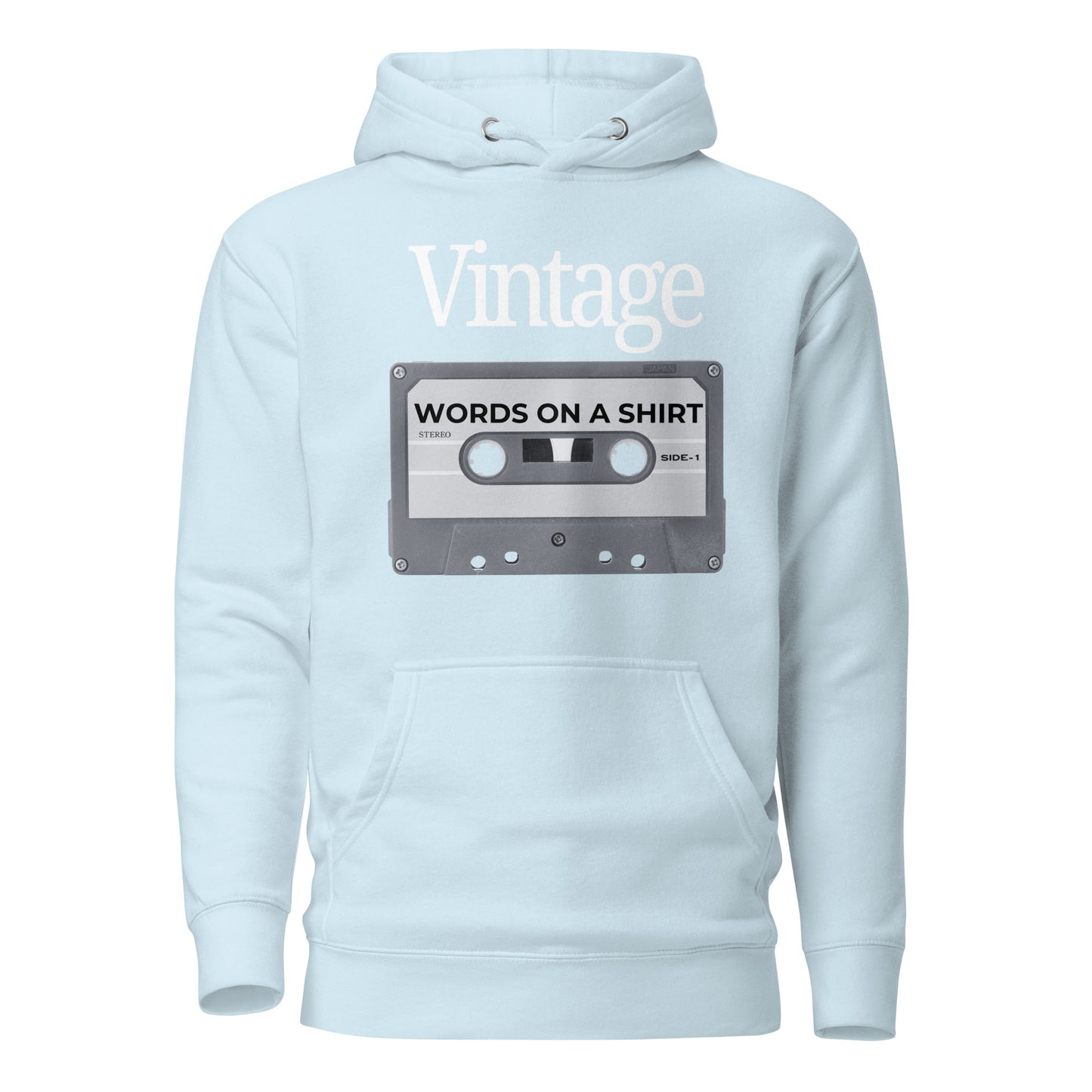 Are you ready to rock? Imagine soft, top-tier cotton, a snug hood, matching drawstrings, and a handy front pocket. Elevate your style with this awesome high-end hoodie. It's vintage cassette tape vibes all the way.