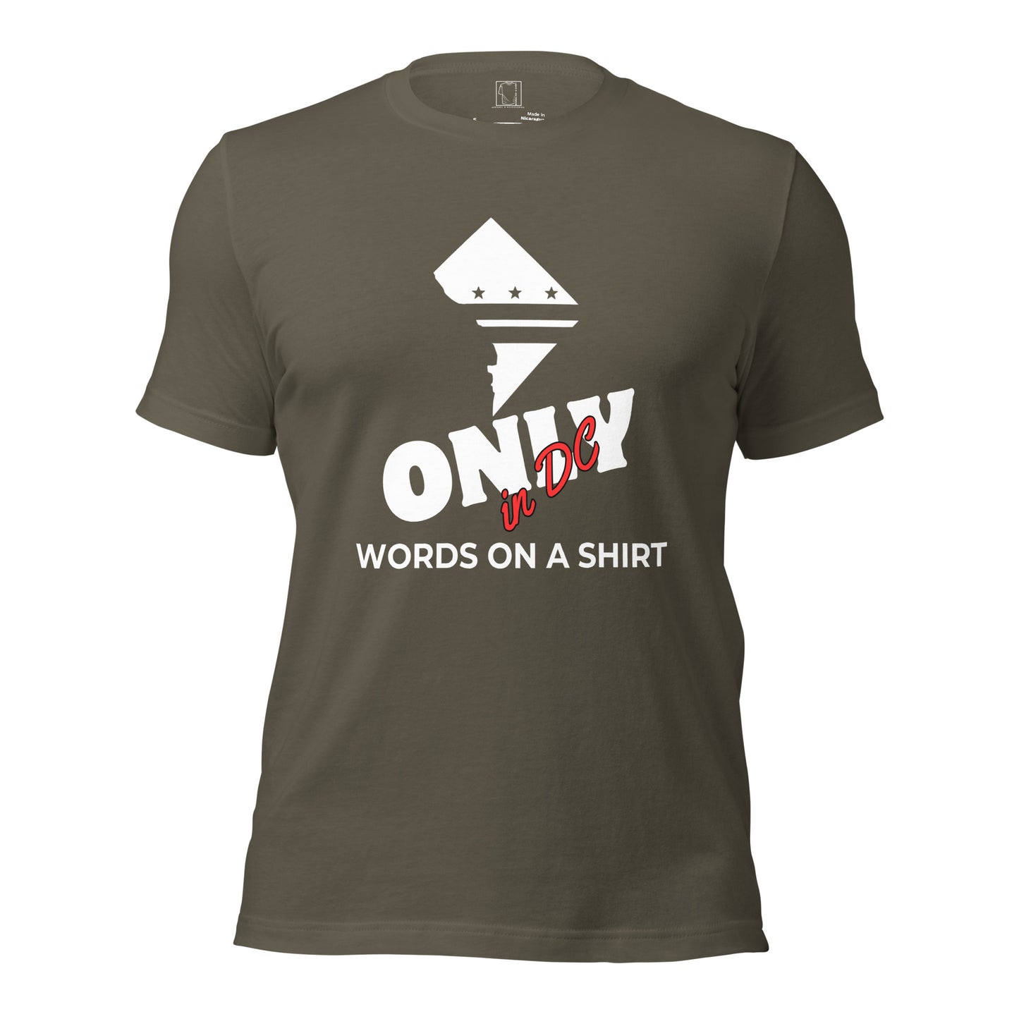This unisex tee is the real deal - 100% cotton, pre-shrunk fabric and a superior fit. Plus, it's double-checked for side-seamed construction. Don't miss out, Only In DC!