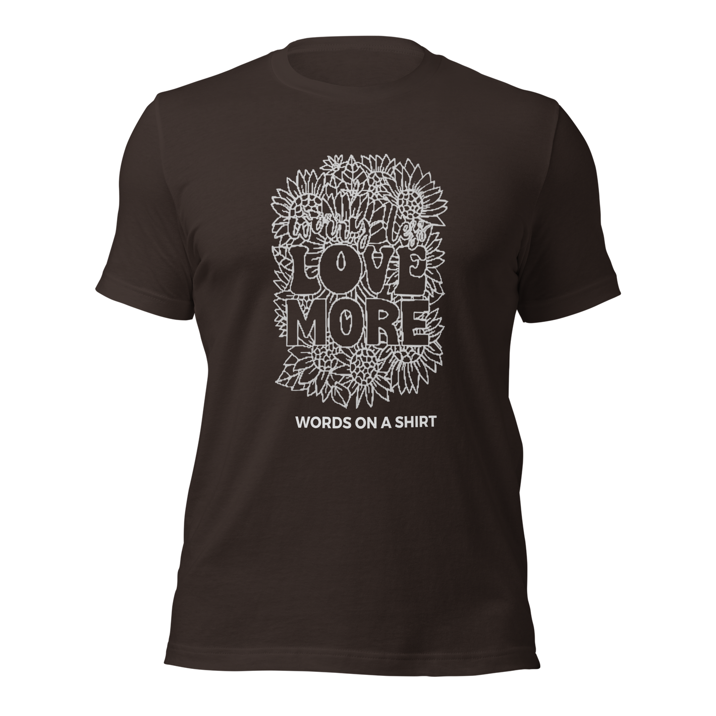 T-shirts are abundant, but this one is exceptional. Its fabric is incredibly soft, breathable, and offers the perfect amount of stretch. Need we elaborate? The world needs more love!