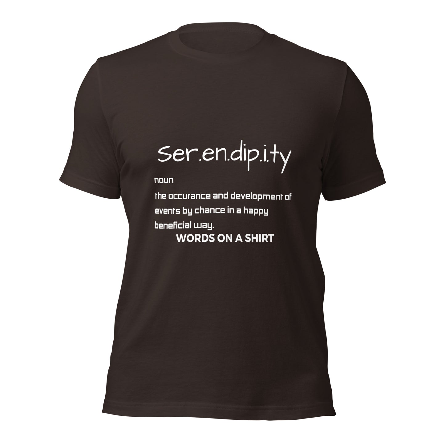Why settle for anything less than the perfect tee? Our 100% cotton shirt is pre-shrunk and has side-seamed construction for the best fit ever. Sounds like serendipity, doesn't it?