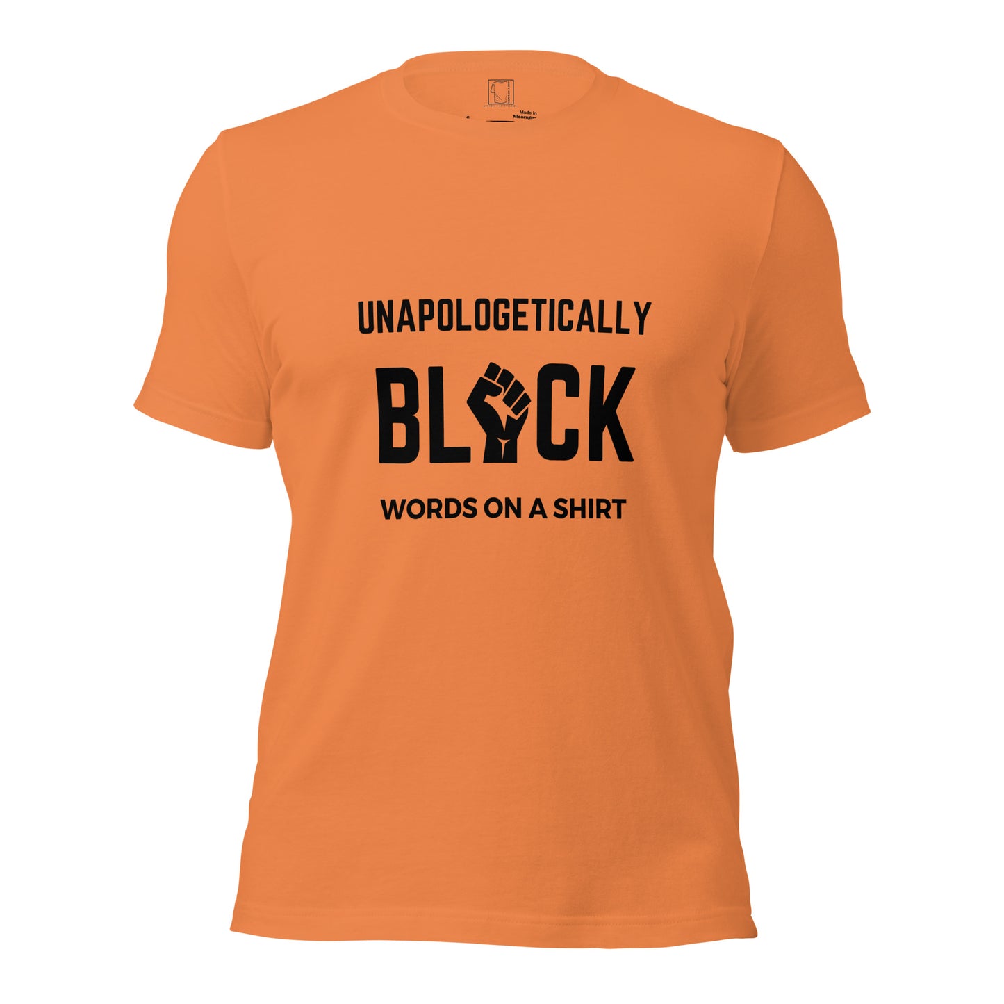Prepare to be blown away by our unbeatable offer: a 100% cotton tee that will exceed your expectations. Say goodbye to shrinking and hello to impeccable side-seamed construction, all while rocking the best look ever. Get ready, because we are proud to be Unapologetically Black!